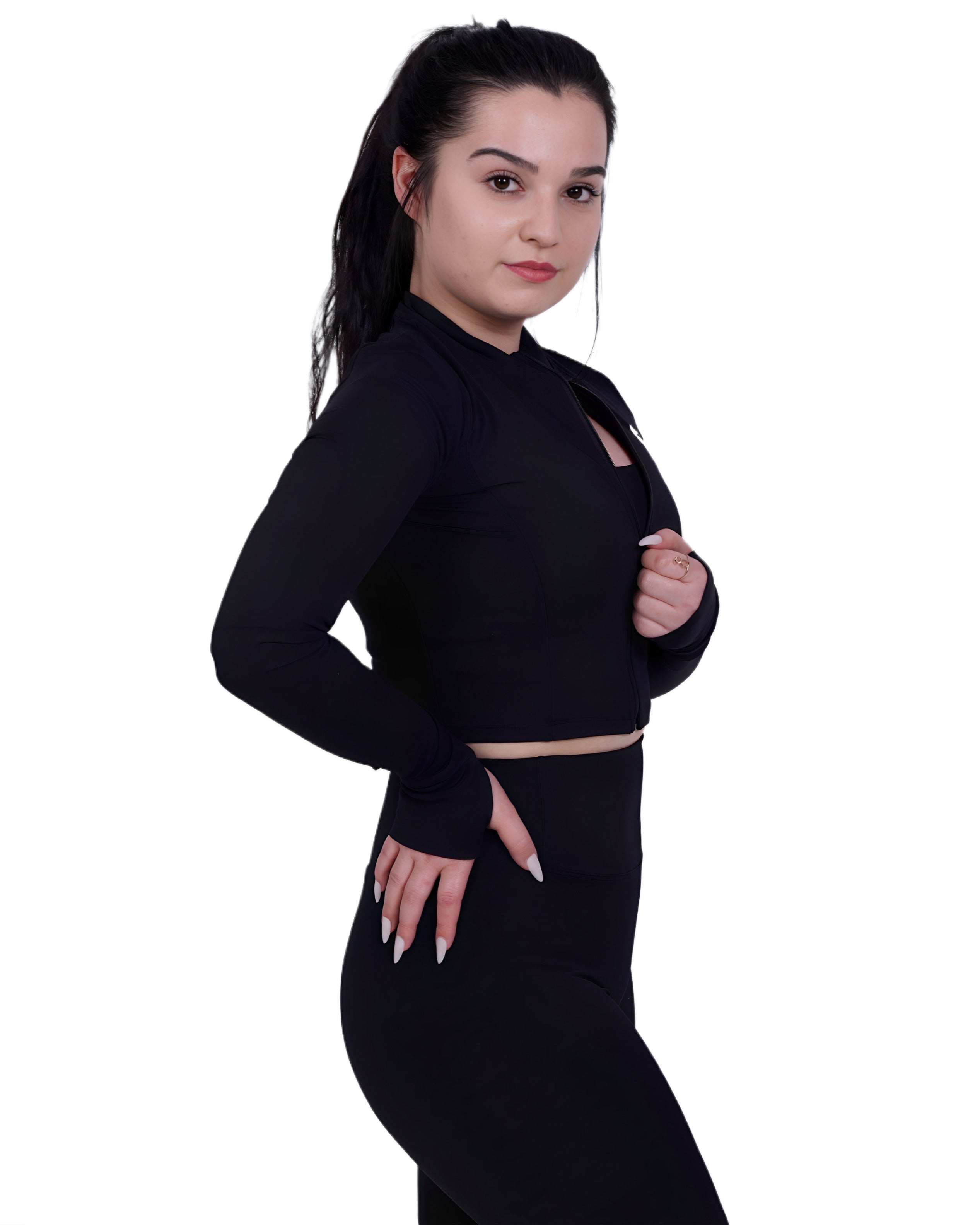 Zip Into Motion™ Sports Jacket Black – Lightweight & Breathable