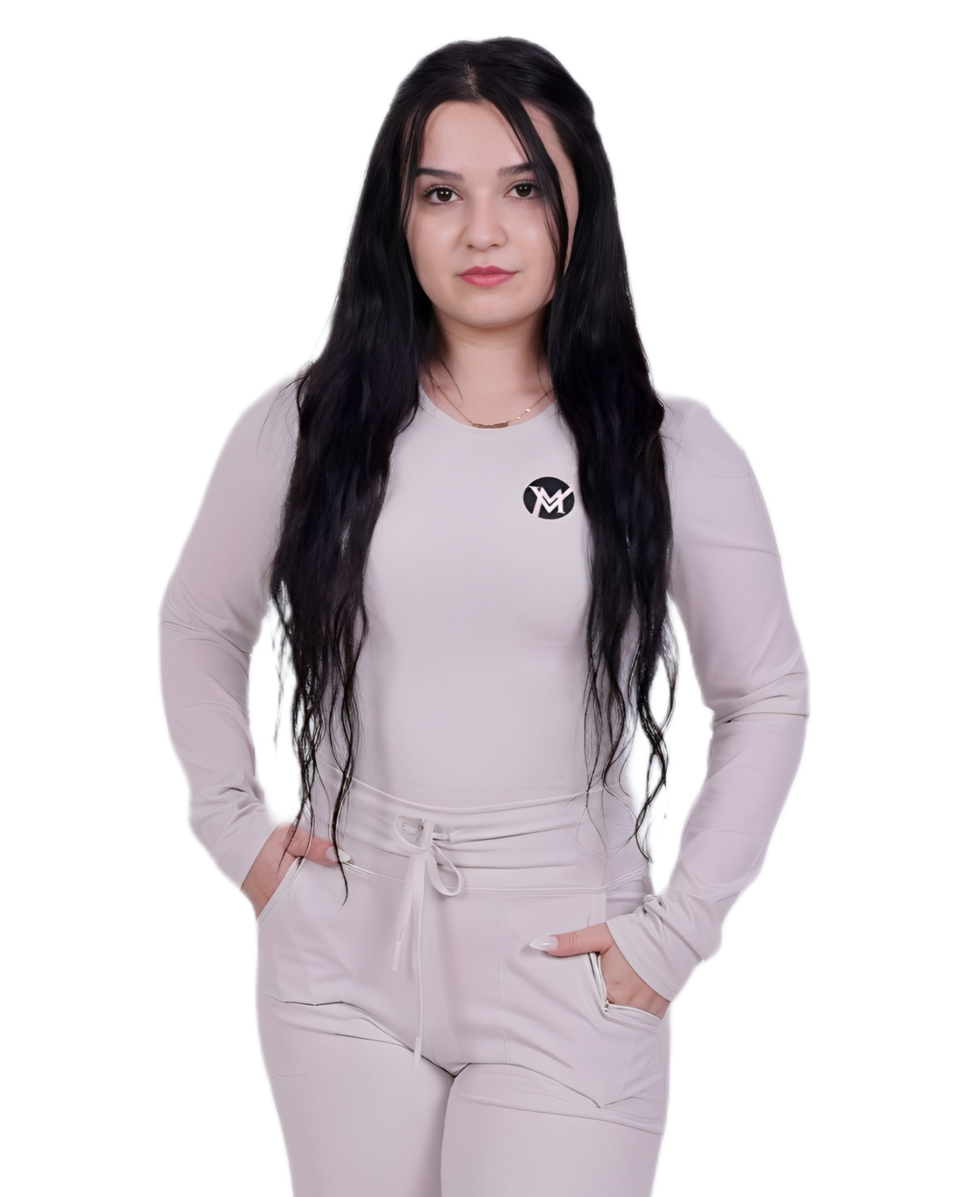 Flow Soul Activewear Top & Pants – Beige | Breathable, Sustainable & Luxe Fit for Yoga & Athleisure