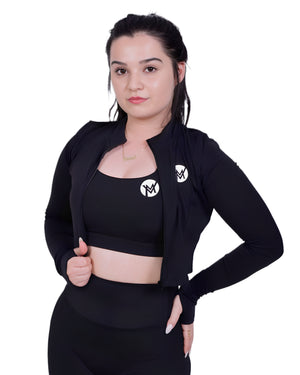 Zip Into Motion™ Sports Jacket Black – Lightweight & Breathable