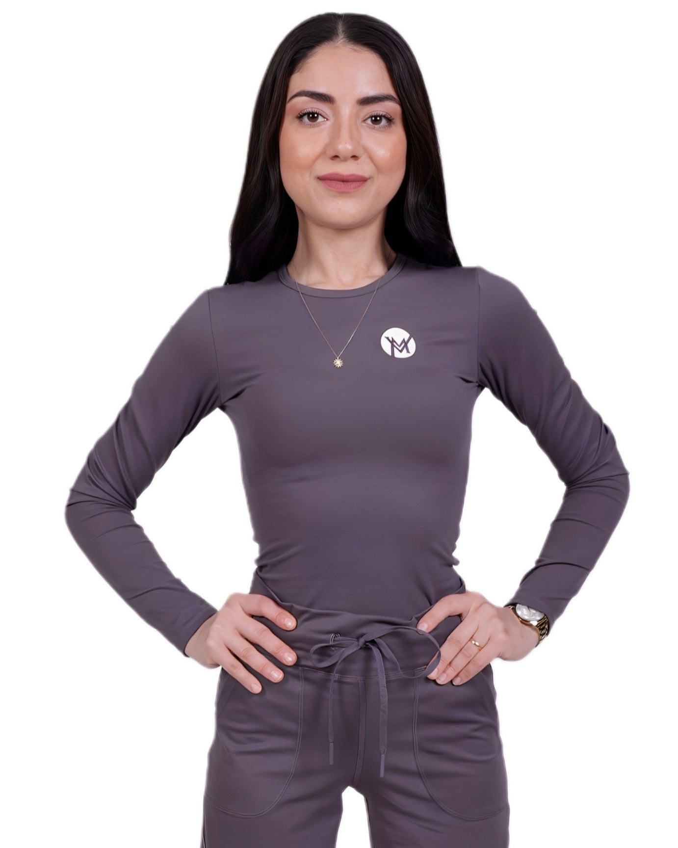 Flow Soul Activewear Top & Pants – Gray | Seamless 4-Way Stretch for Yoga, Fitness & Athleisure