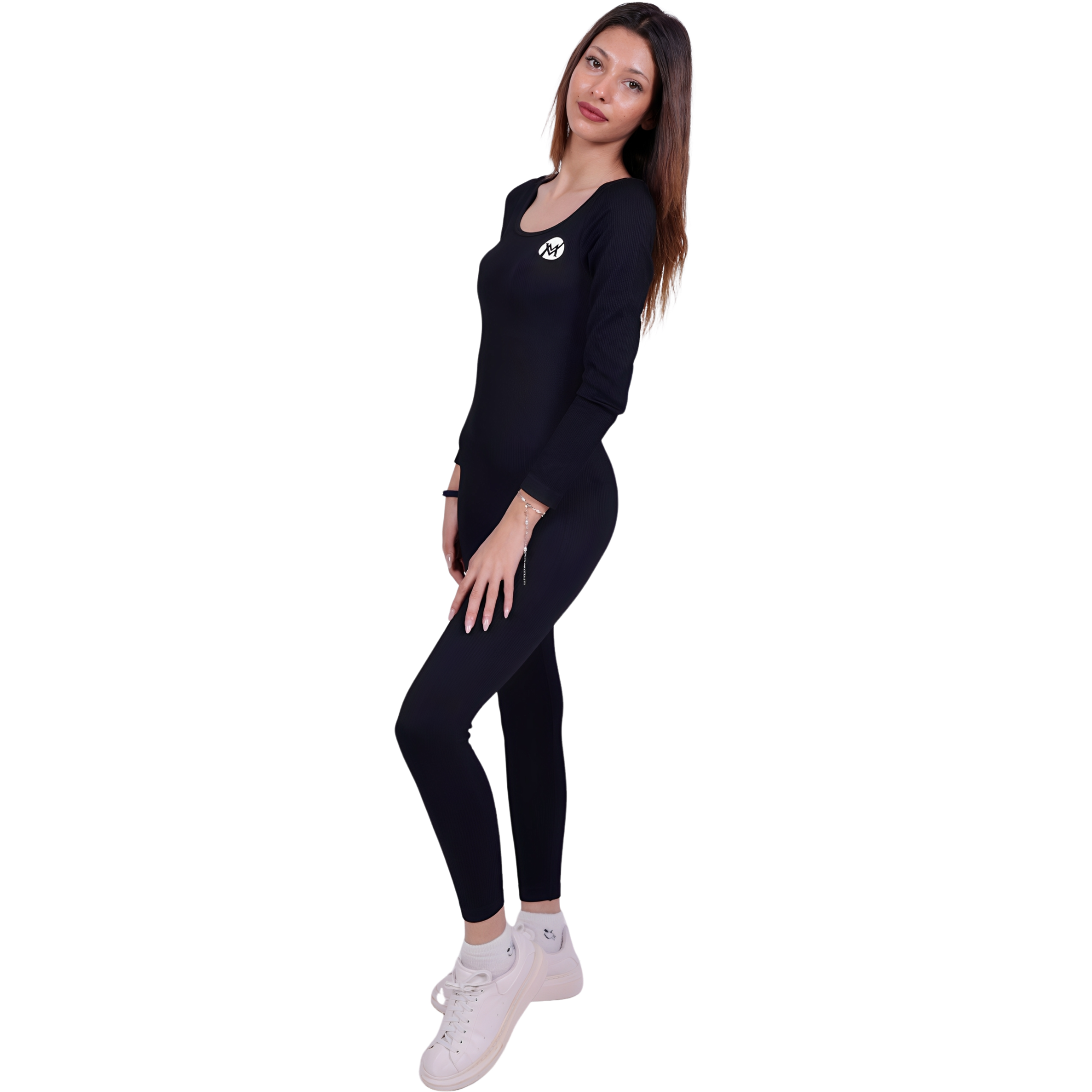 Tone Suite™ One-Piece Black – Figure-hugging, Ribbed & Breathable