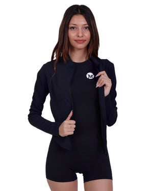 Second Skin™ Sports Jacket Black – Figure-shaping & sweat-wicking