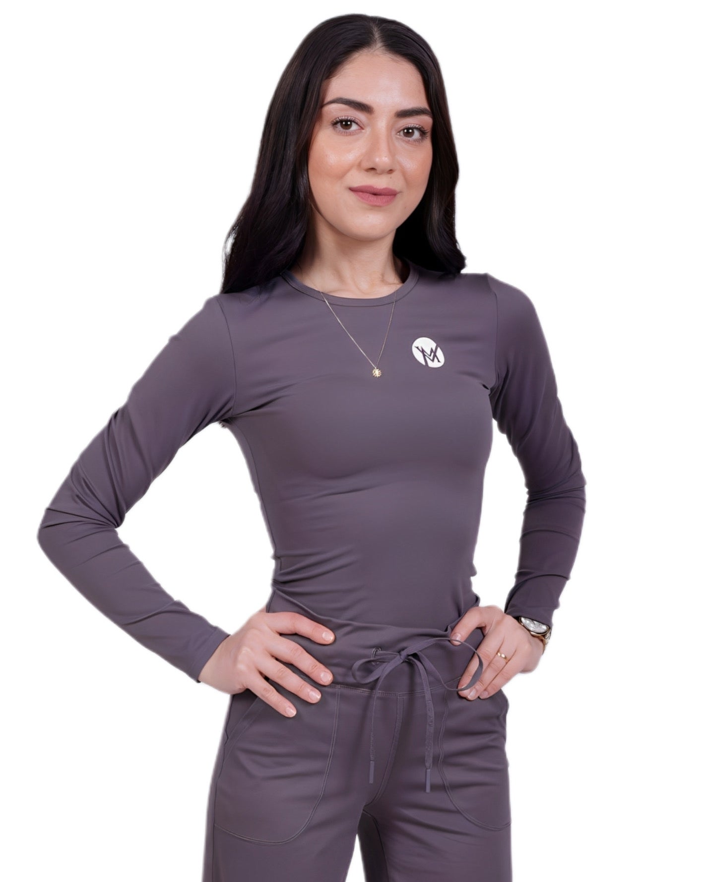 Flow Soul Activewear Top & Pants – Gray | Seamless 4-Way Stretch for Yoga, Fitness & Athleisure