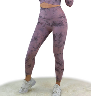 Smooth Tie-Dye Legging Purple - Beweglich & Stilvoll