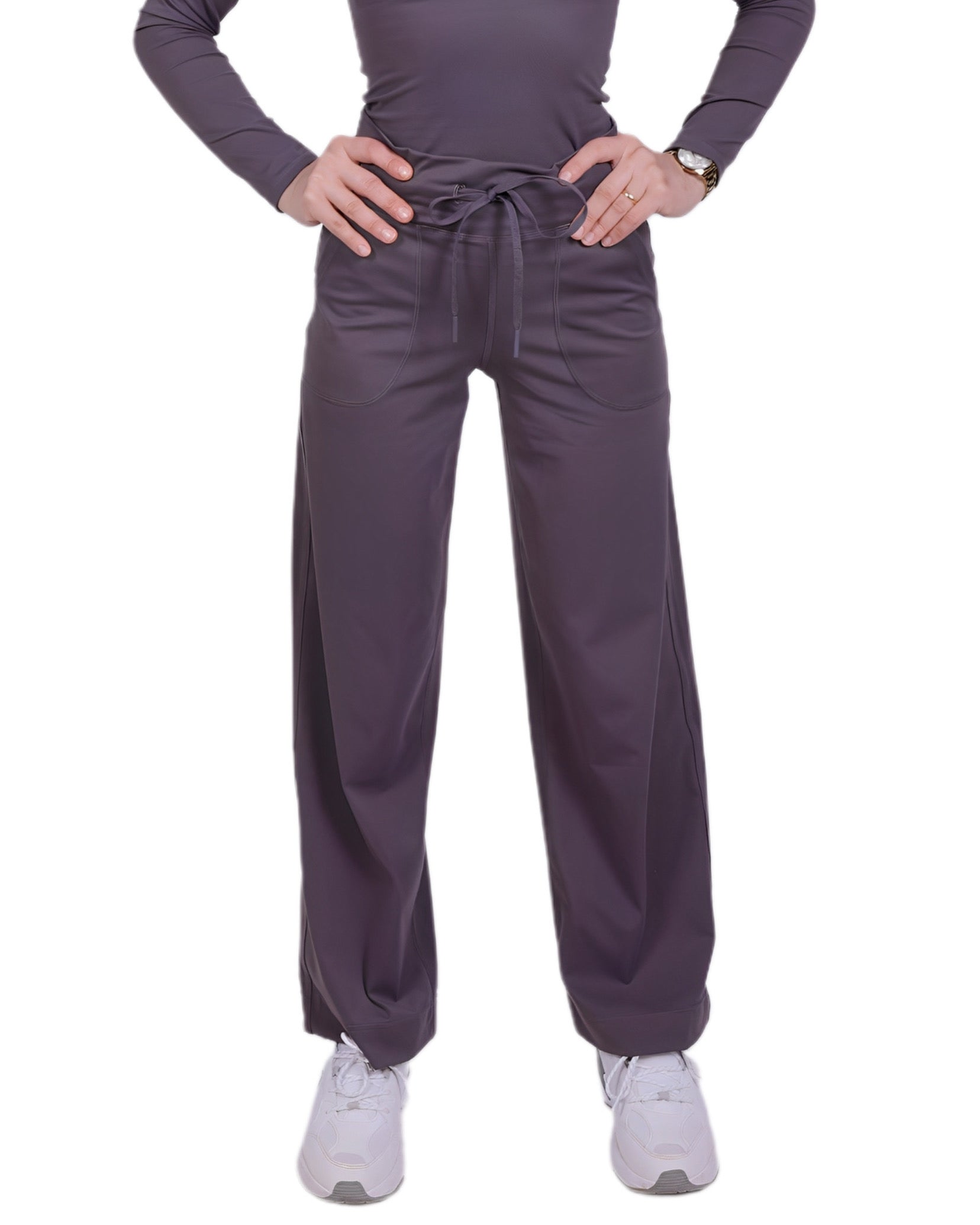 Flow Soul Freizeithose - Gray - Leicht, nachhaltig, ideal für Yoga & Sport & Alltag