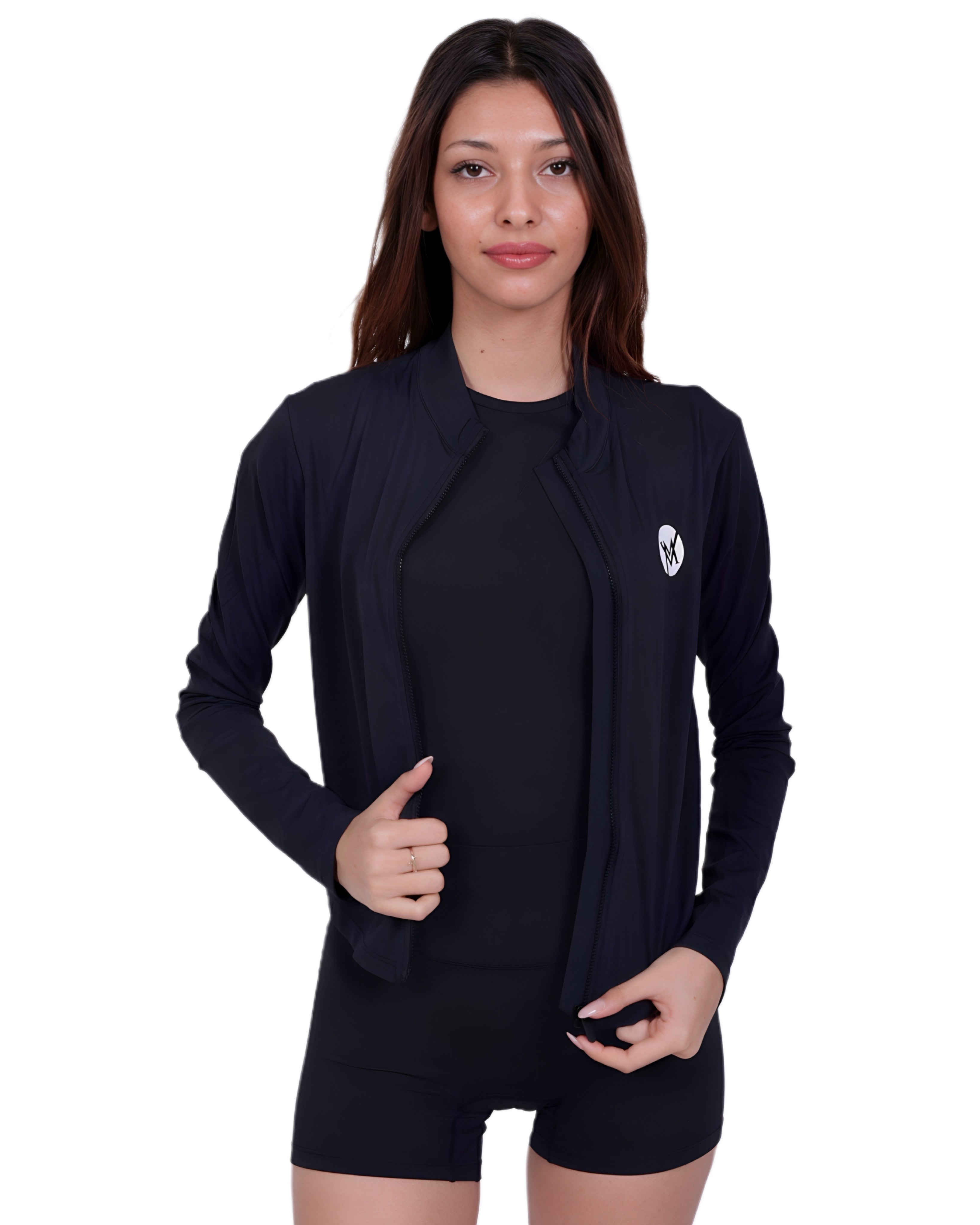Second Skin™ Sports Jacket Black – Figure-shaping &amp; sweat-wicking
