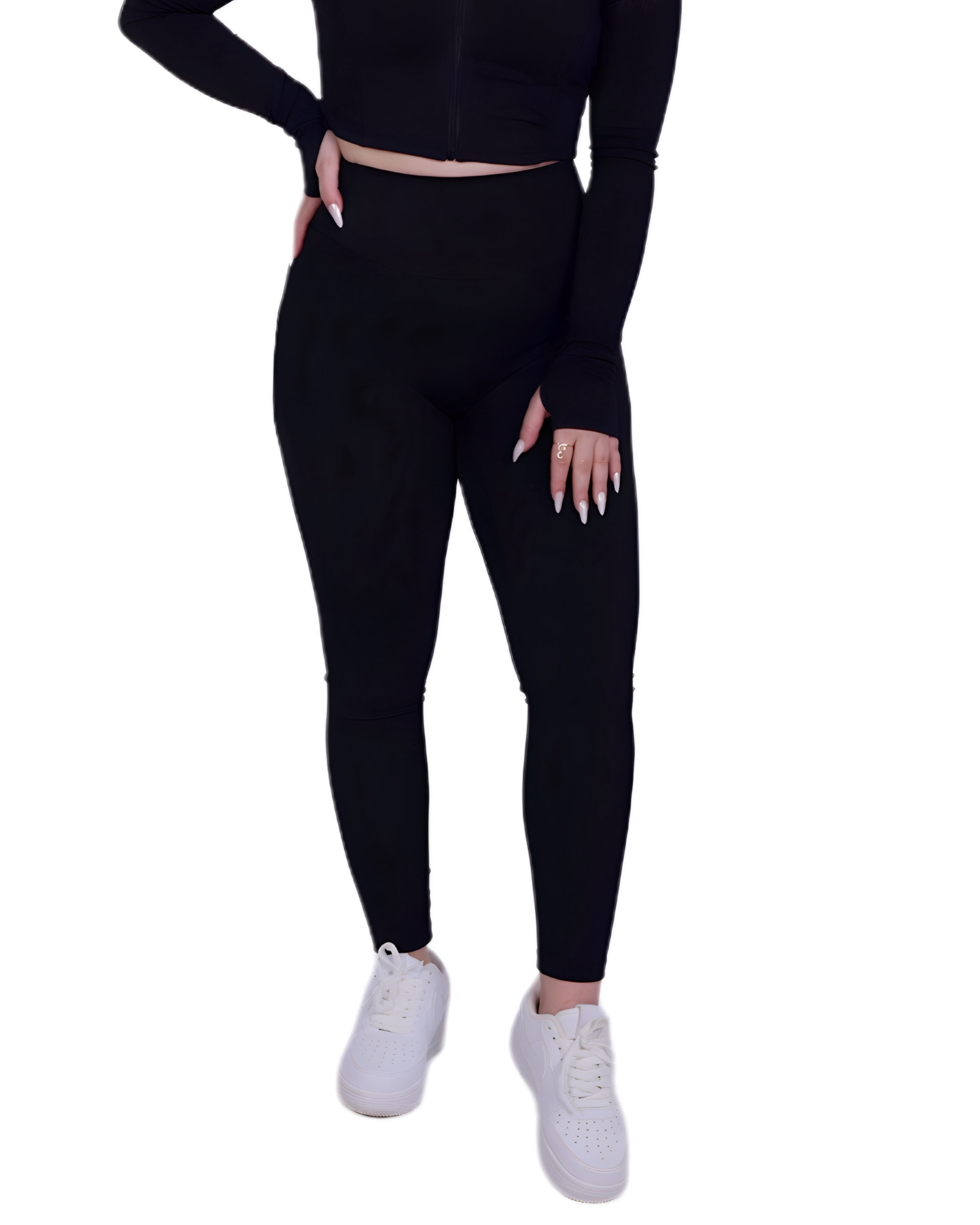 Zip Into Motion™ Leggings Black – Figure-hugging &amp; flexible