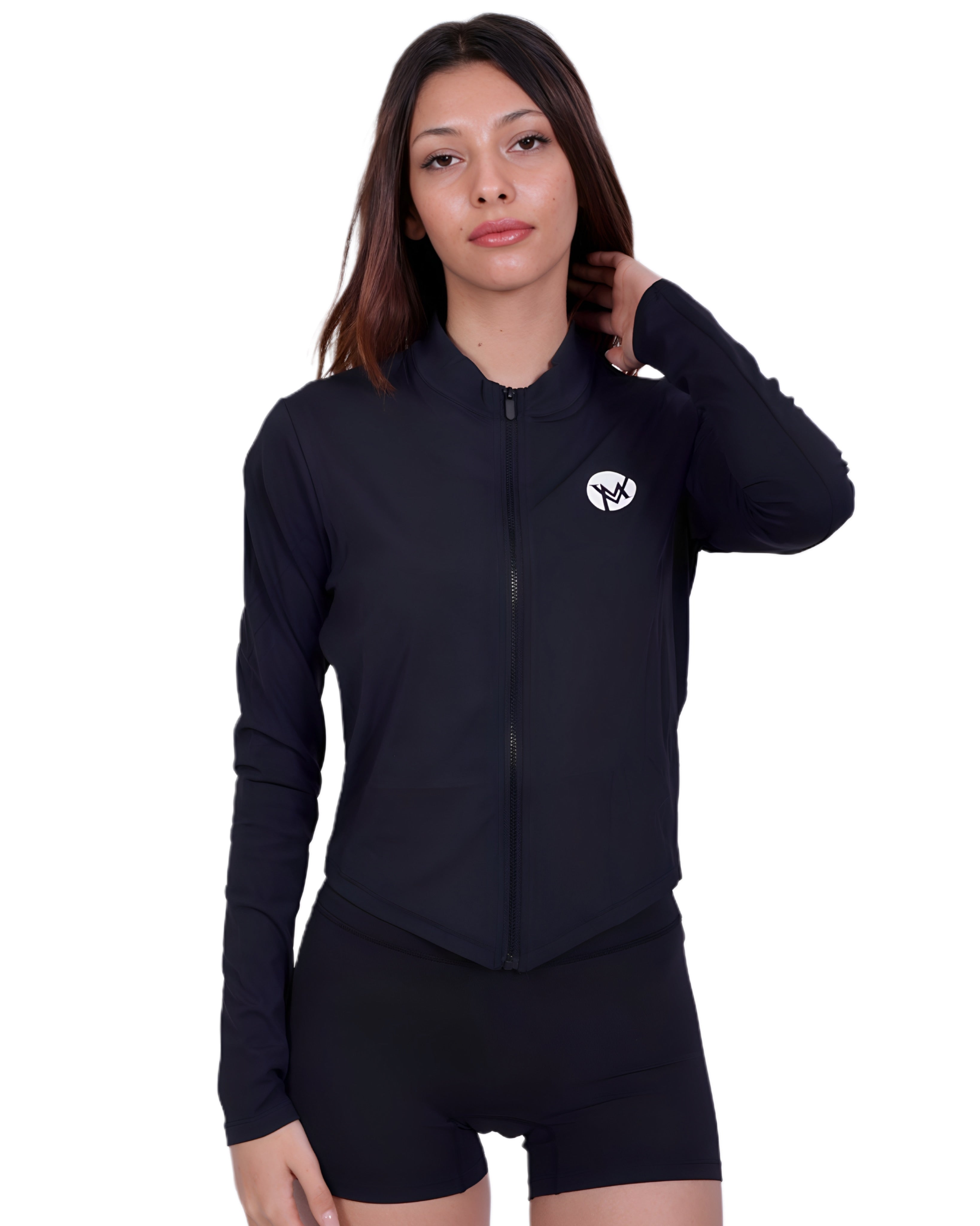 Second Skin™ Sports Jacket Black – Figure-shaping &amp; sweat-wicking