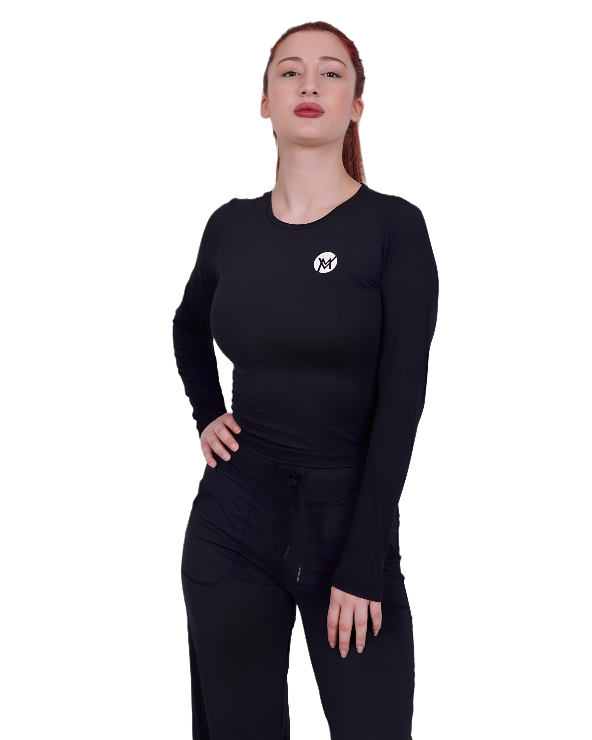 Flow Soul Activewear Top &amp; Pants – Black | Seamless Luxury for Yoga, Fitness &amp; Everyday Athleisure
