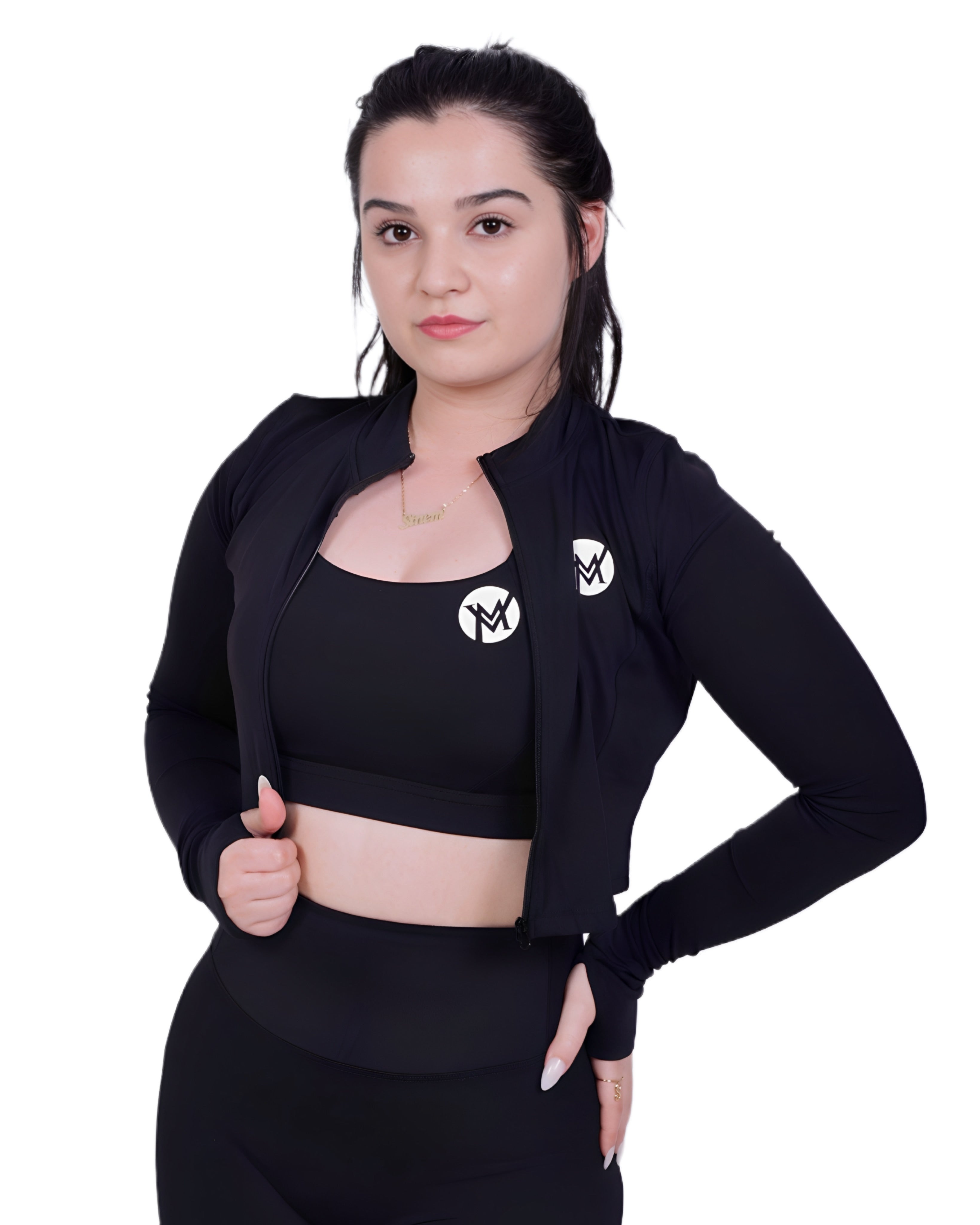 Zip Into Motion™ Sports Jacket Black – Lightweight &amp; Breathable