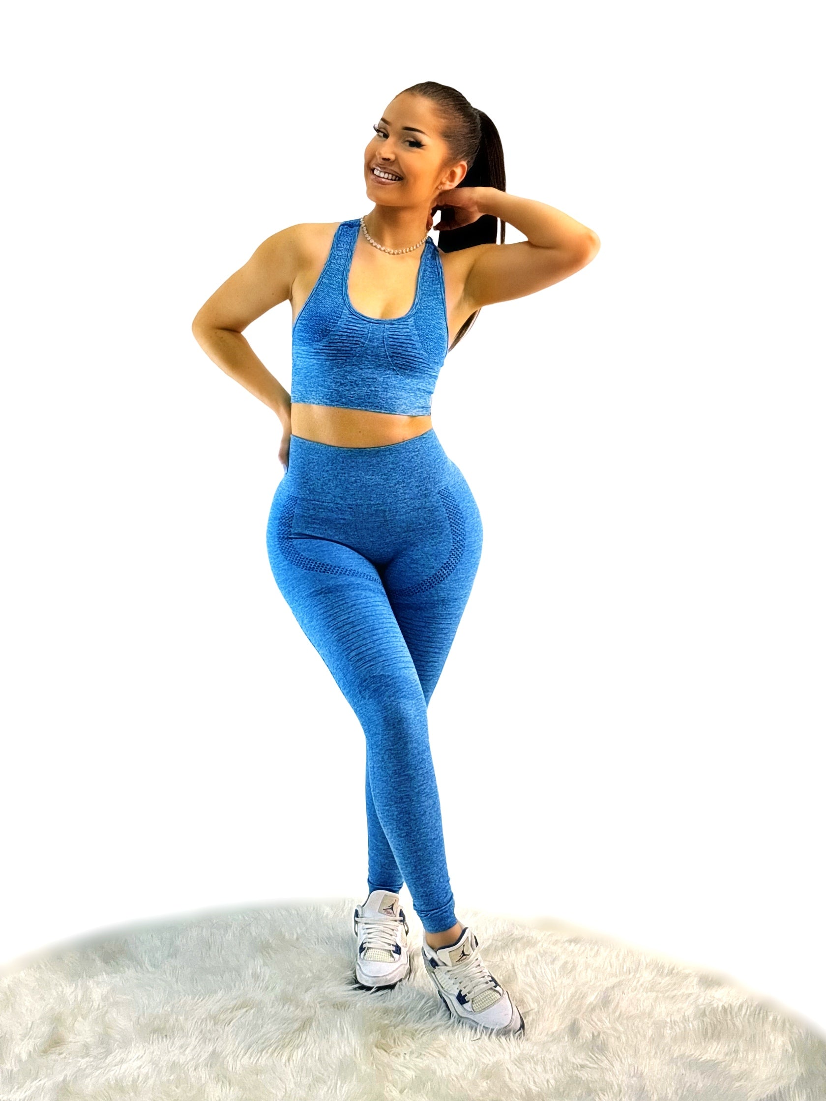 Fanatics Crop Top - Dark Blue - 	„Sculpting aus Netzgewebe – nahtlos & leistungsstark.“