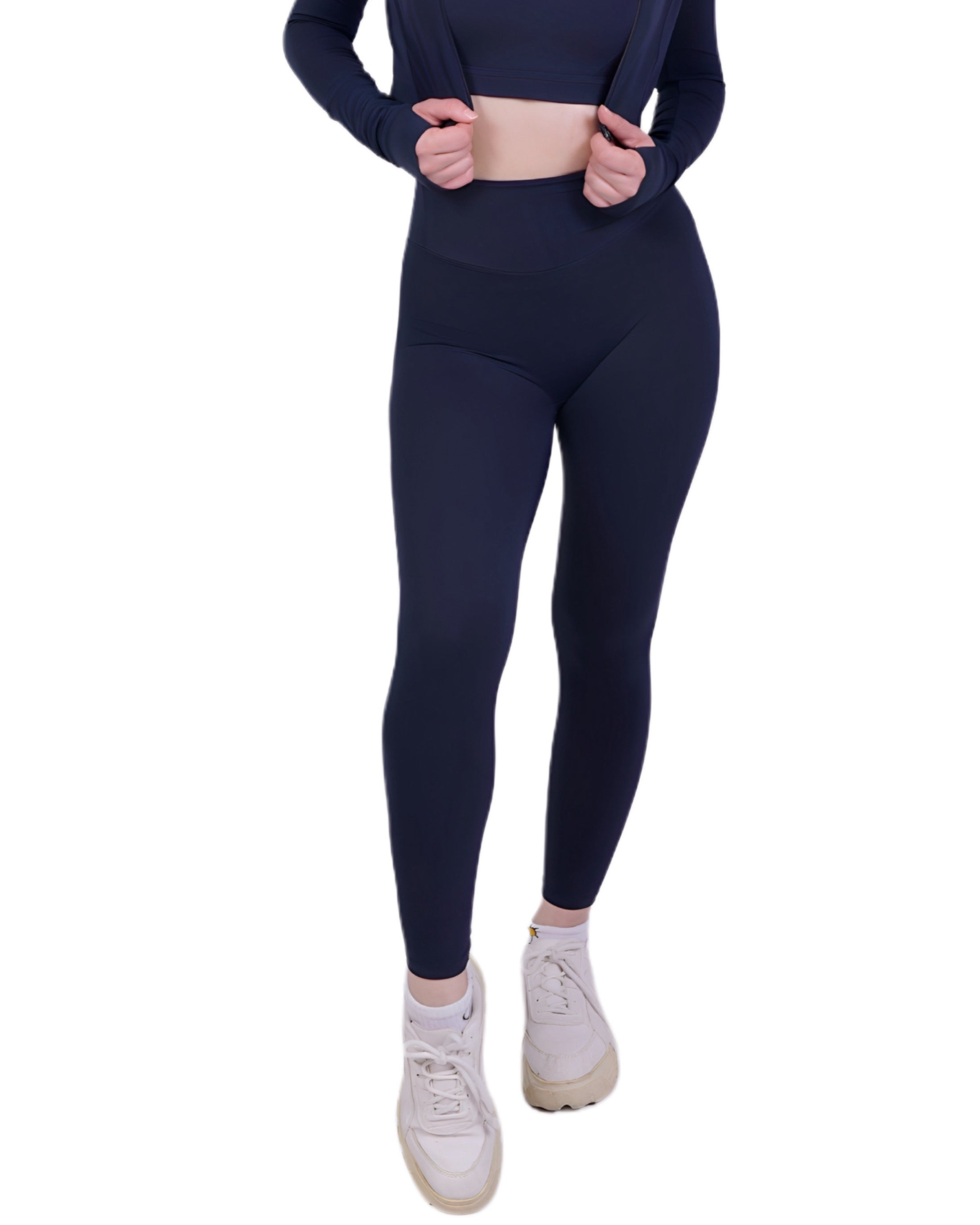 Zip Into Motion™ Leggings Navyblue – Figure-hugging &amp; flexible