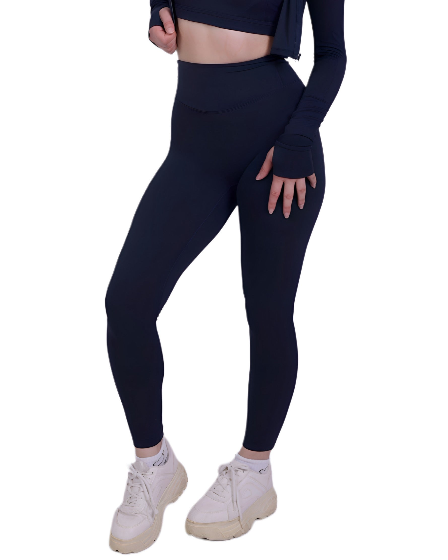 Zip Into Motion™ Leggings Navyblue – Figure-hugging &amp; flexible