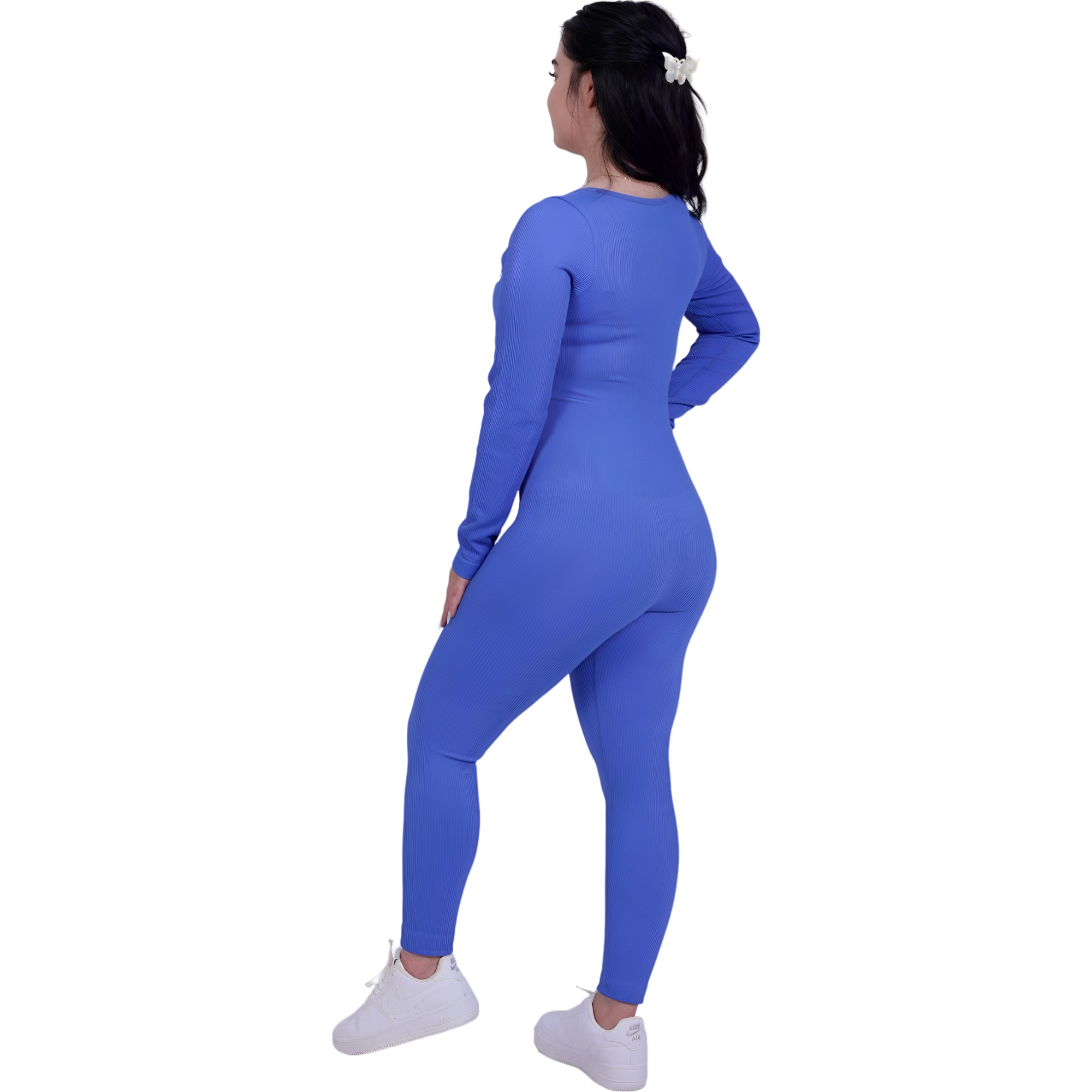 Tone Suite™ One-Piece Sky Blue – Figure-hugging, Ribbed &amp; Breathable