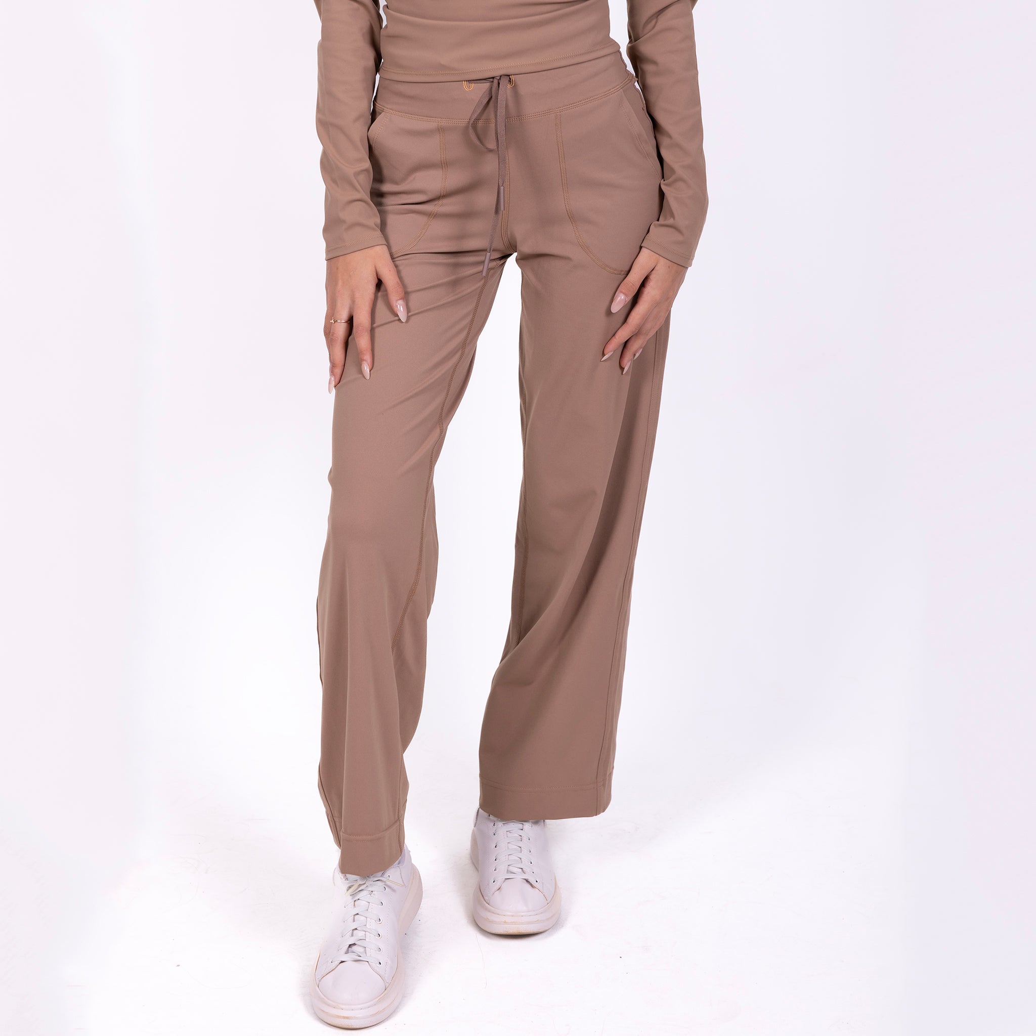 Flow Soul Activewear Top &amp; Pants – Brown | Seamless, Sustainable &amp; Sculpting Comfort for Yoga &amp; Fitness