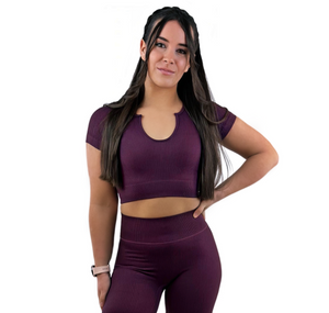Stamina Sport Top – Purple Red | Sculpting, Sustainable Activewear for Empowered Movement & Bold Style