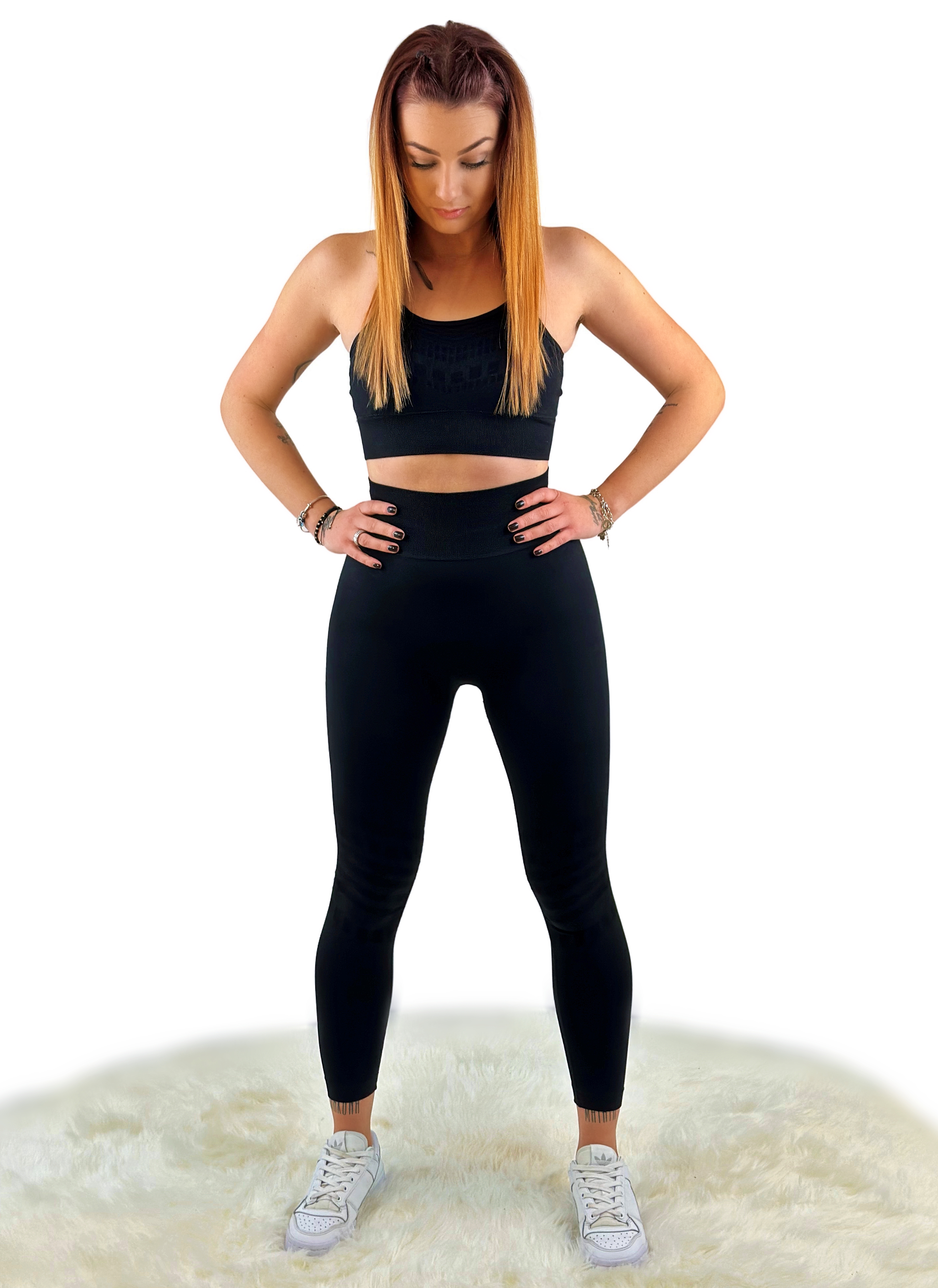 Vice Activewear Top – Jet Black | Seamless, Sculpting for Performance, Yoga &amp; Luxe Athleisure Living