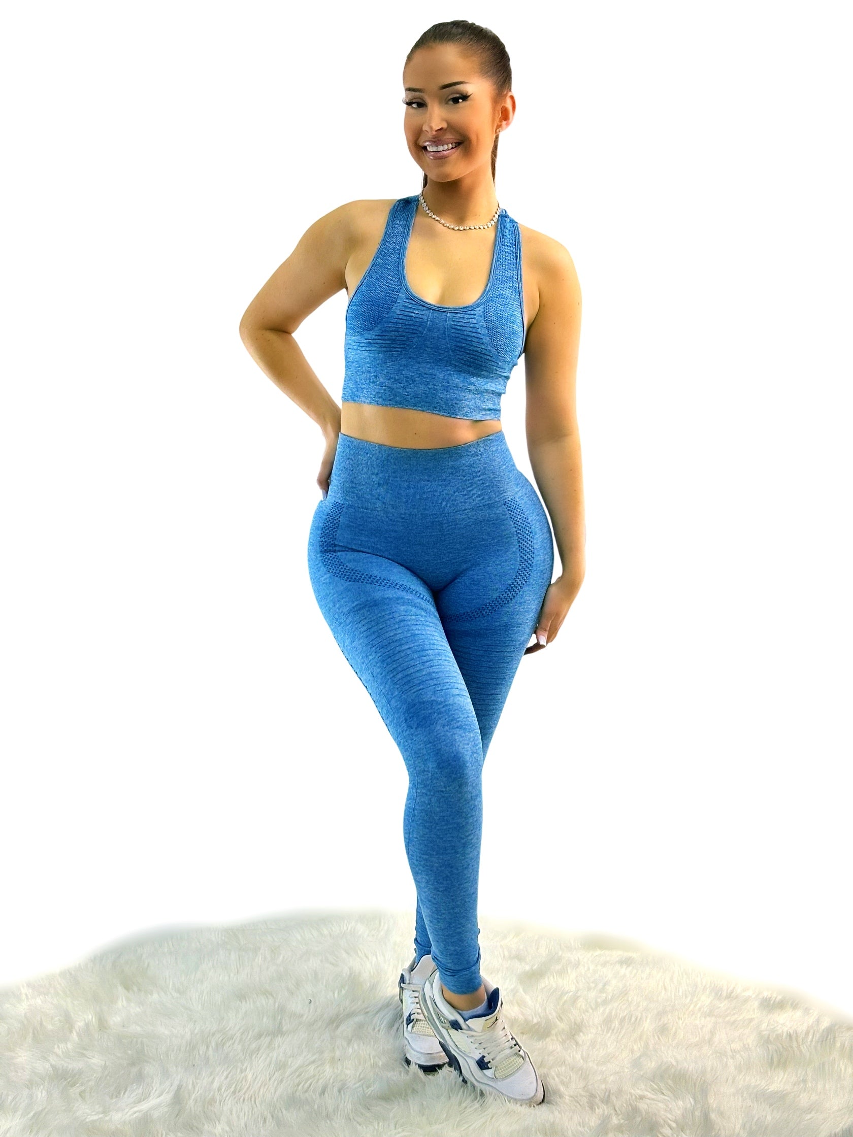 Fanatics Crop Top - Dark Blue - 	„Sculpting aus Netzgewebe – nahtlos & leistungsstark.“