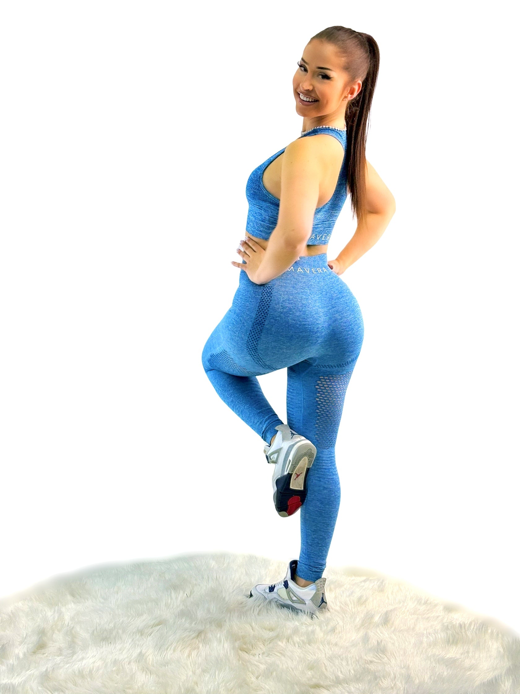 Fanatics Legging - Dark Blue - „Sculpting aus Netzgewebe – nahtlos & leistungsstark.“