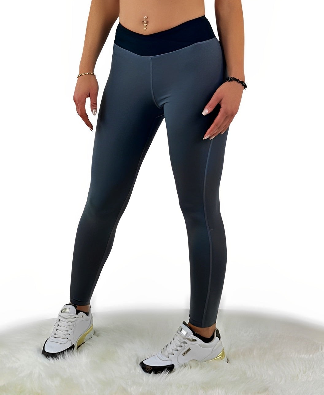 Rara Avis Legging - Black Gray - „Weich, nahtlos & atmungsaktiv – ready für Yoga & Fitness.“