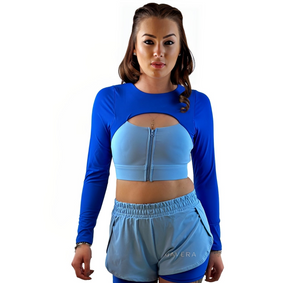 Rara Gear Activewear Top – Blue | Seamless, Breathable & Supportive for Training, Running & Everyday Athleisure