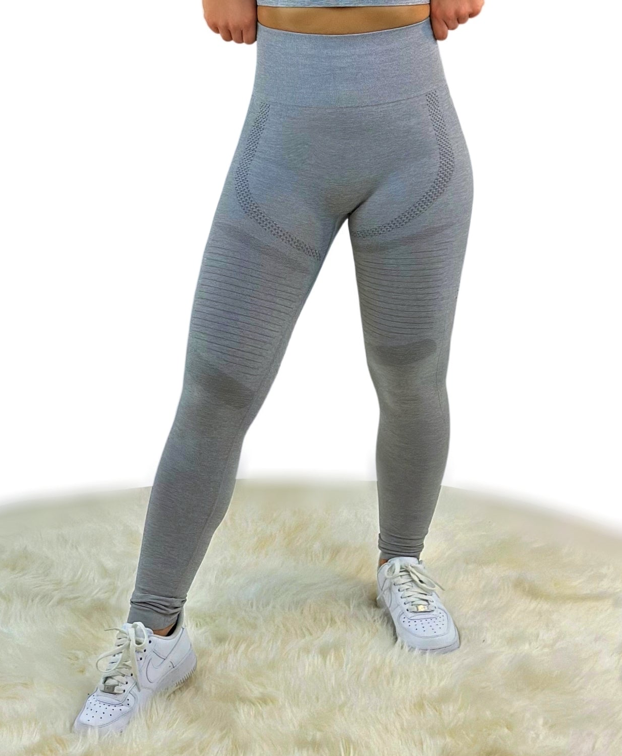 Fanatics Legging - Light Gray - „Sculpting aus Netzgewebe – nahtlos & leistungsstark“