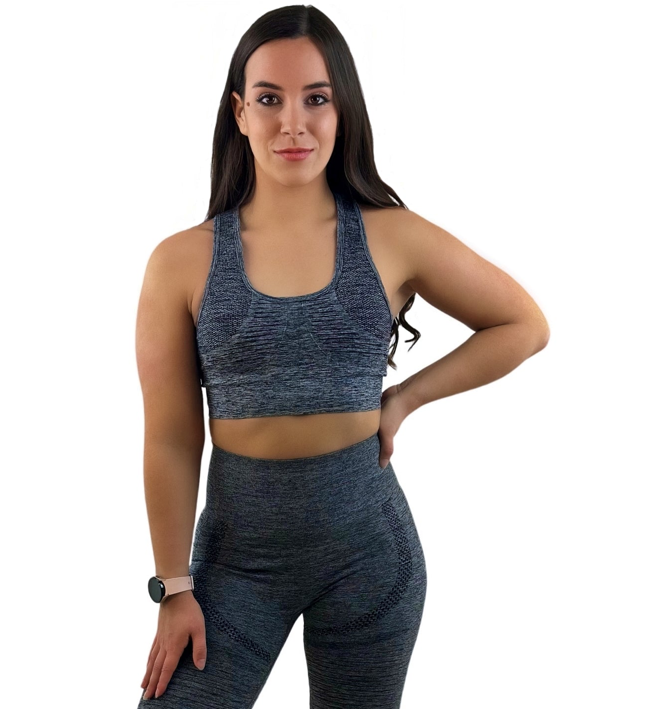 Fanatics Crop Top - Dark Gray - „Sculpting aus Netzgewebe – nahtlos & leistungsstark“