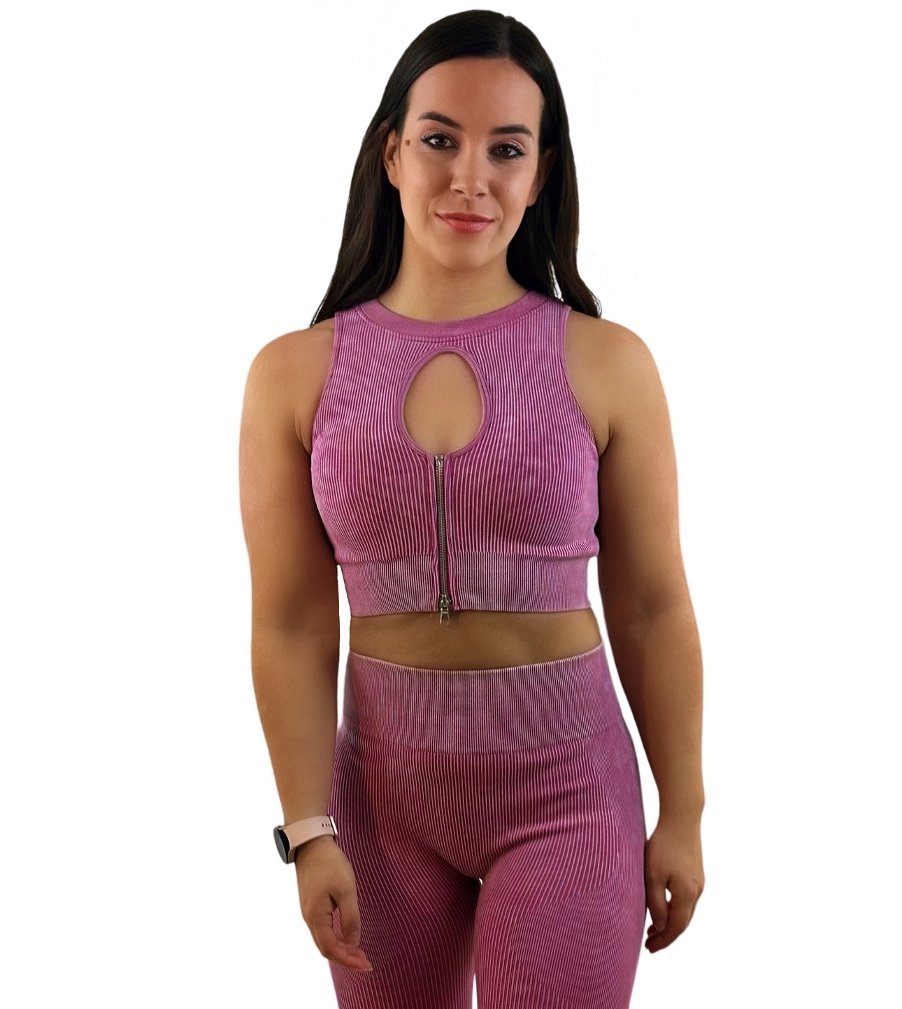 Eminence Crop Top - Wine Red - Luxuriöse, gerippte Struktur