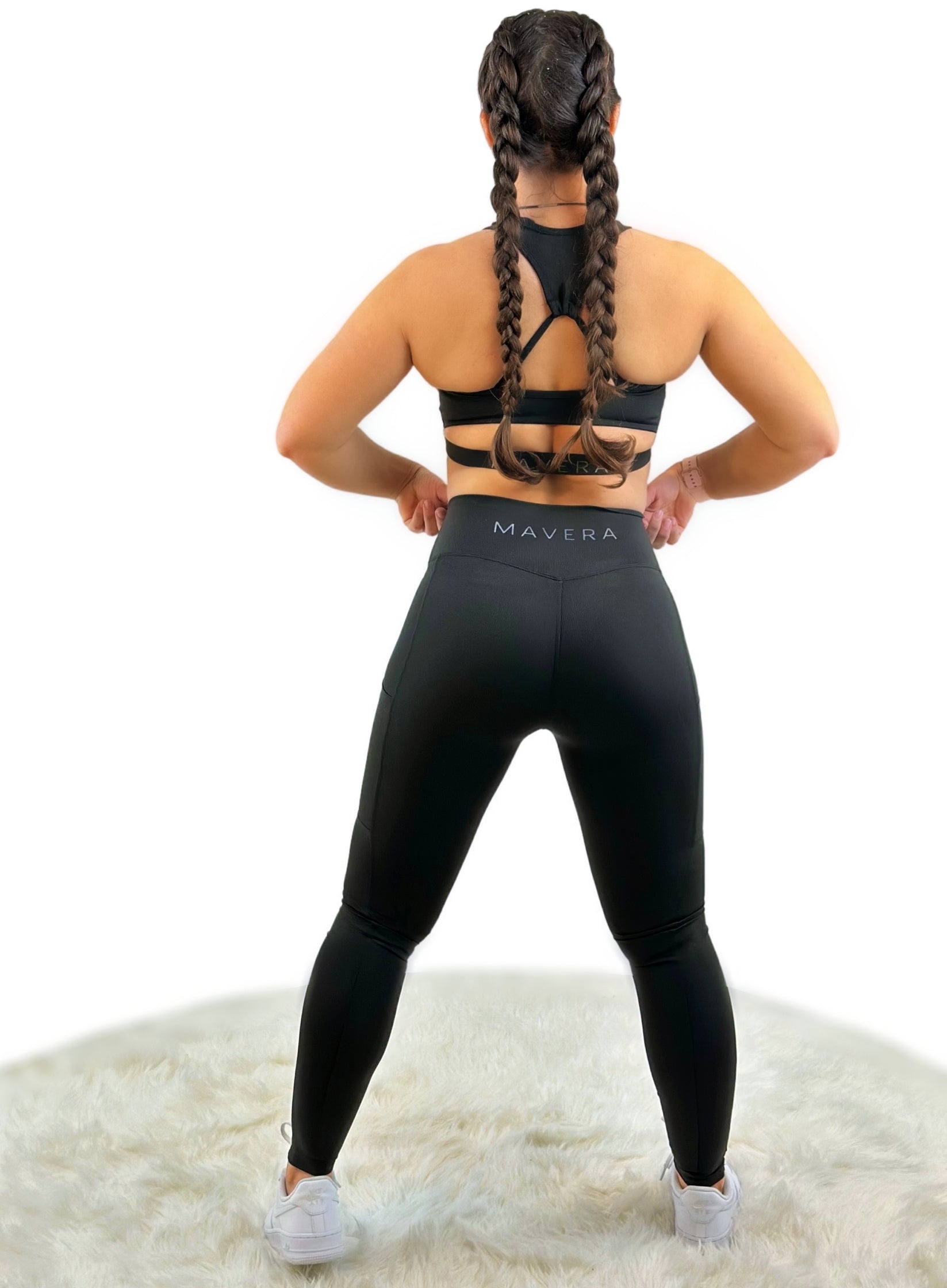 Shalina 3D Striped Sport Top – Black | Seamless Sculpting Activewear with Textured Design &amp; High-Performance Comfort