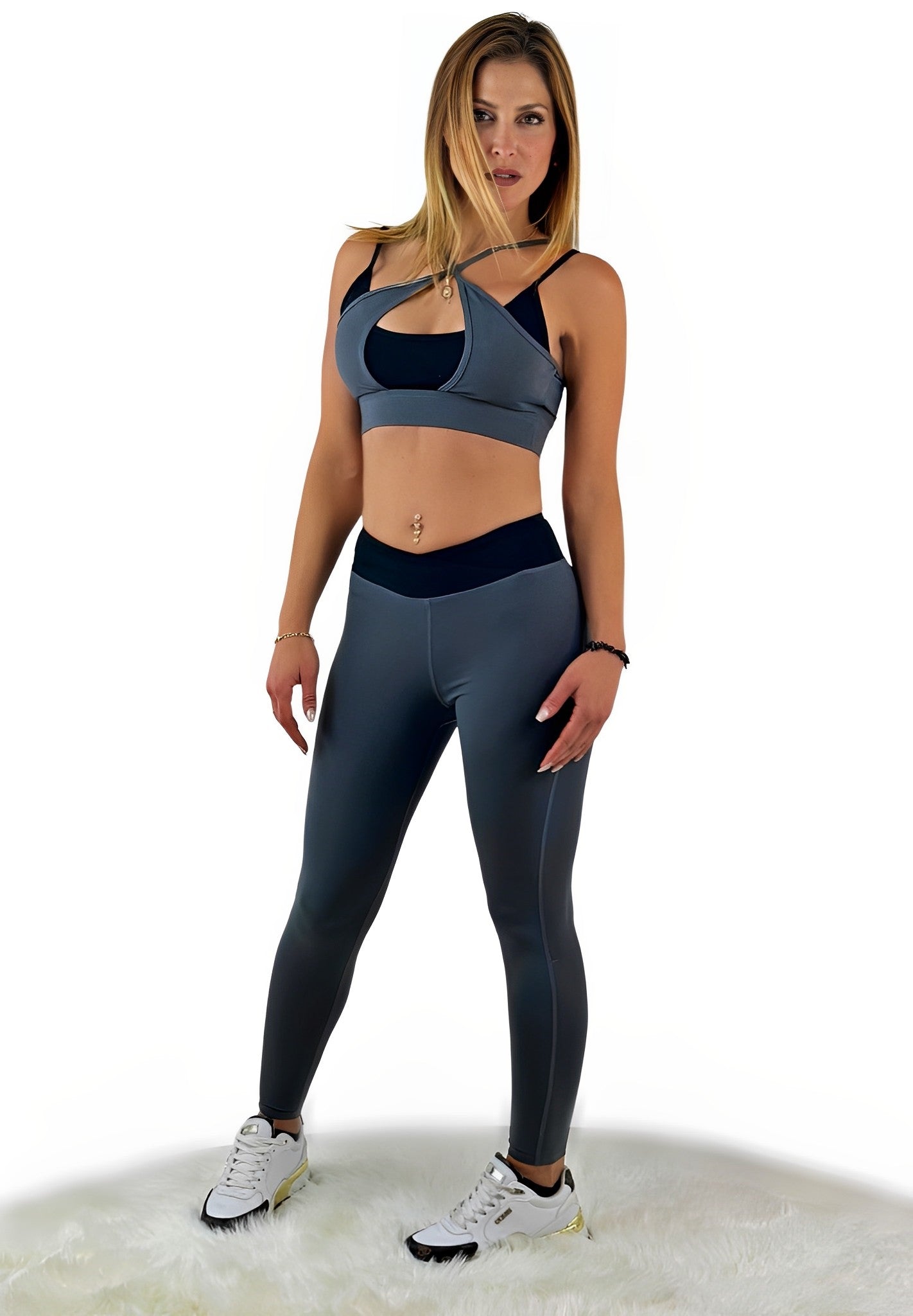 Rara Avis Legging - Black Gray - „Weich, nahtlos & atmungsaktiv – ready für Yoga & Fitness.“