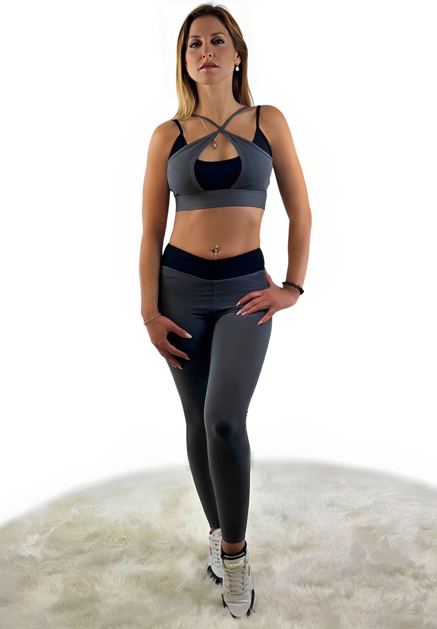 Rara Avis Legging - Black Gray - „Weich, nahtlos & atmungsaktiv – ready für Yoga & Fitness.“