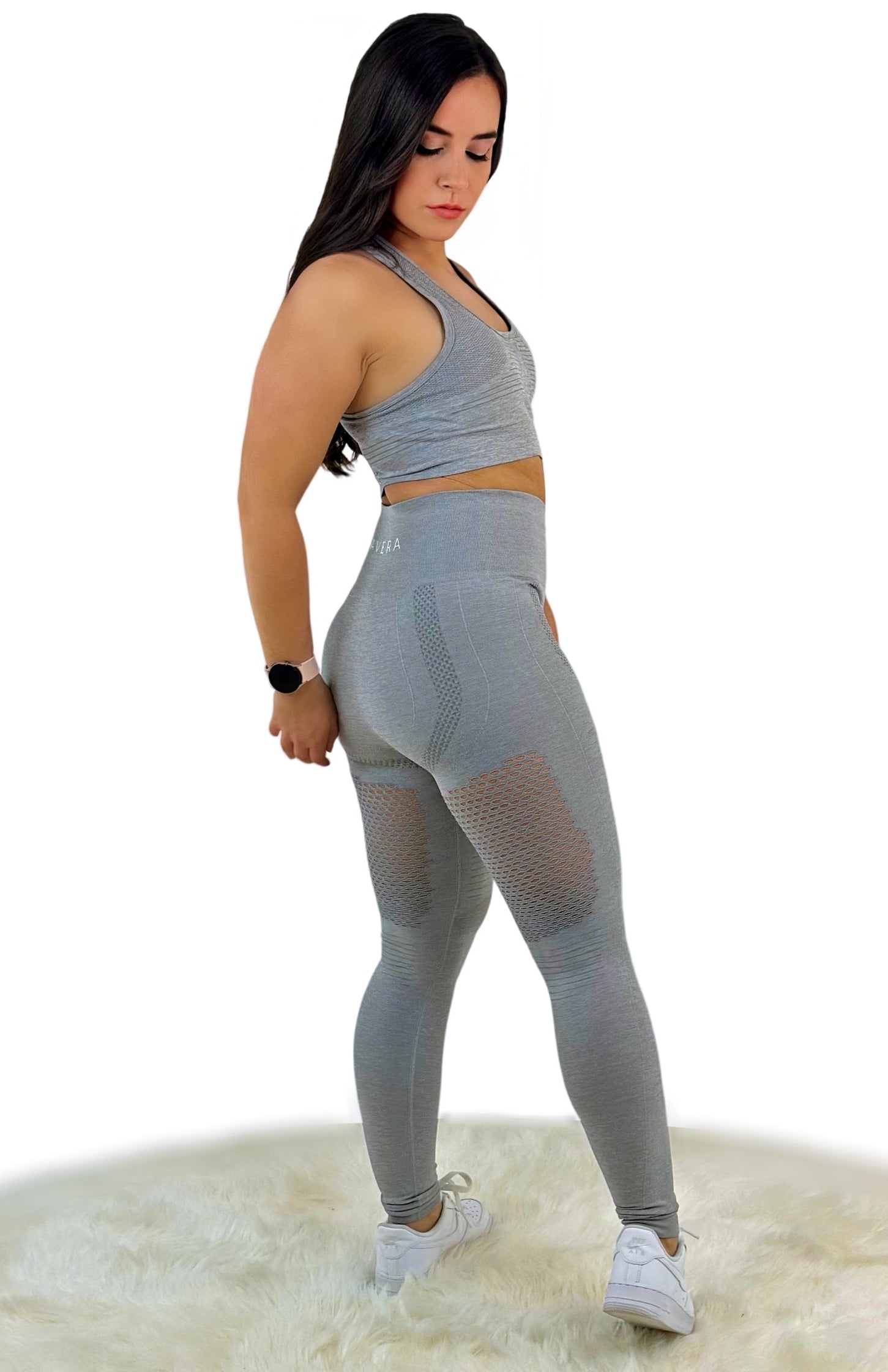 Fanatics Legging - Light Gray - „Sculpting aus Netzgewebe – nahtlos & leistungsstark“