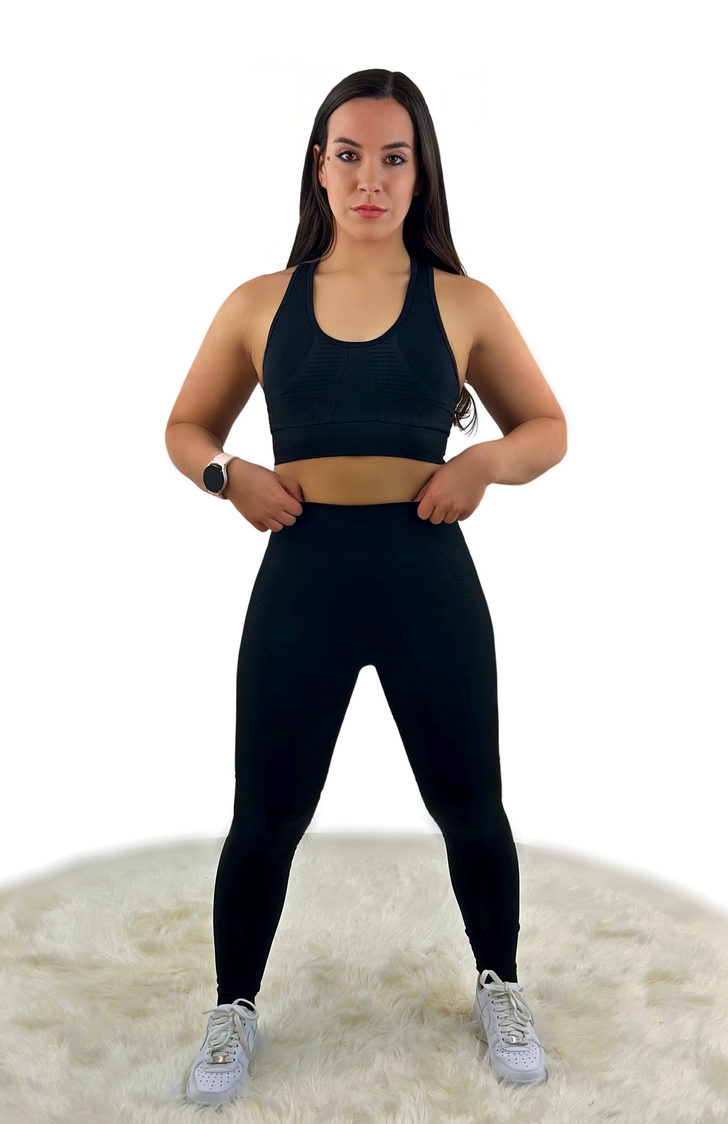 Fanatics Crop Top - Black - „Sculpting aus Netzgewebe – nahtlos & leistungsstark“