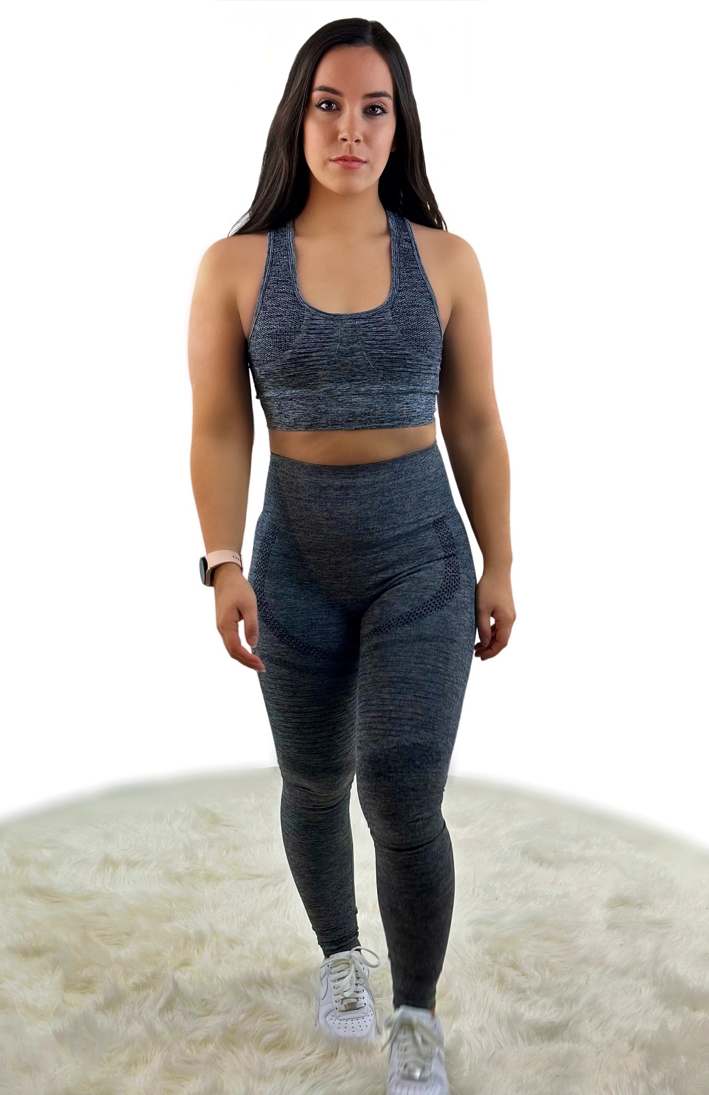 Fanatics Crop Top - Dark Gray - „Sculpting aus Netzgewebe – nahtlos & leistungsstark“