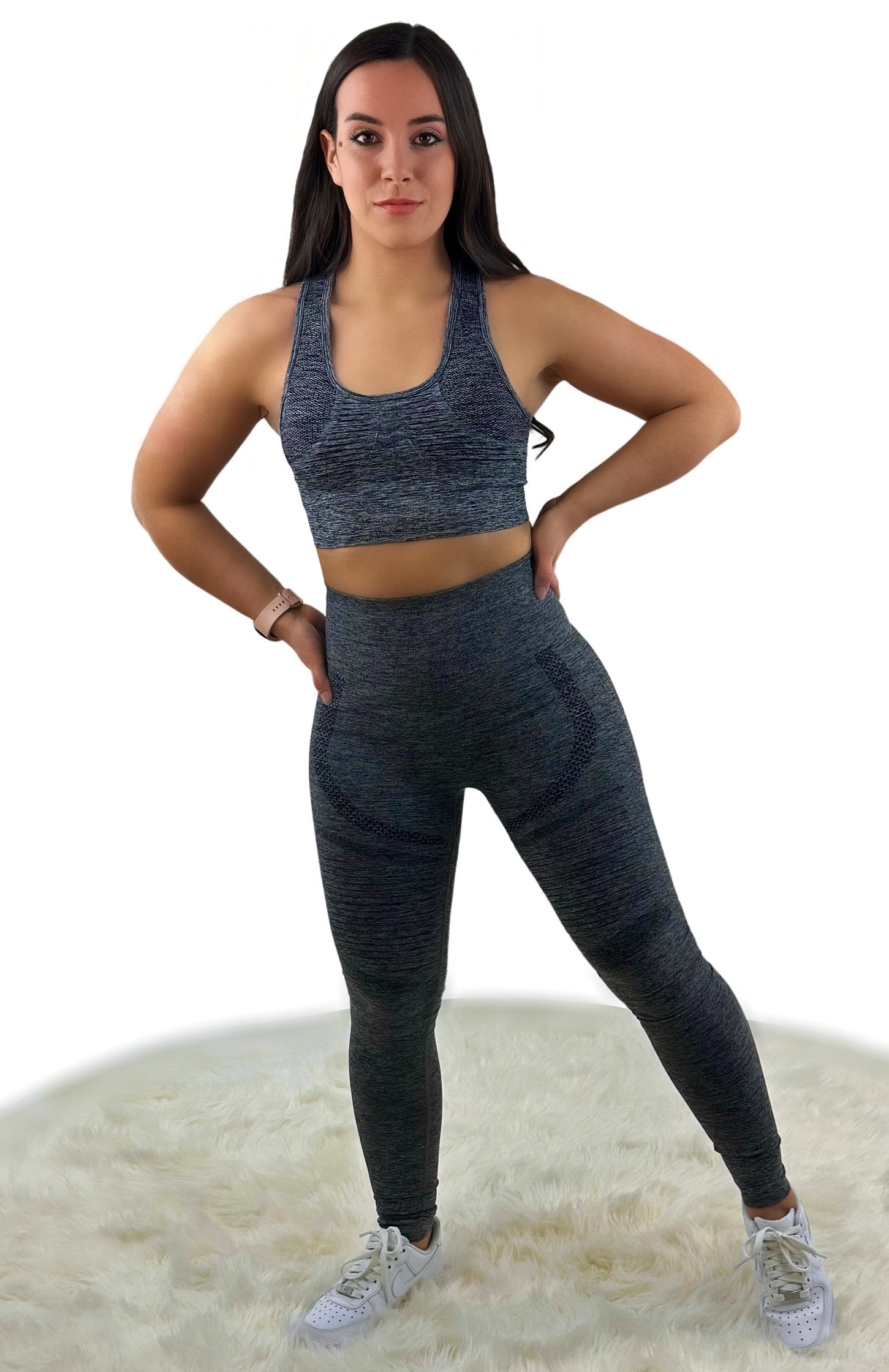 Fanatics Mesh Sport Leggings – Dark Gray | Sculpting, breathable activewear with mesh panels for performance and style