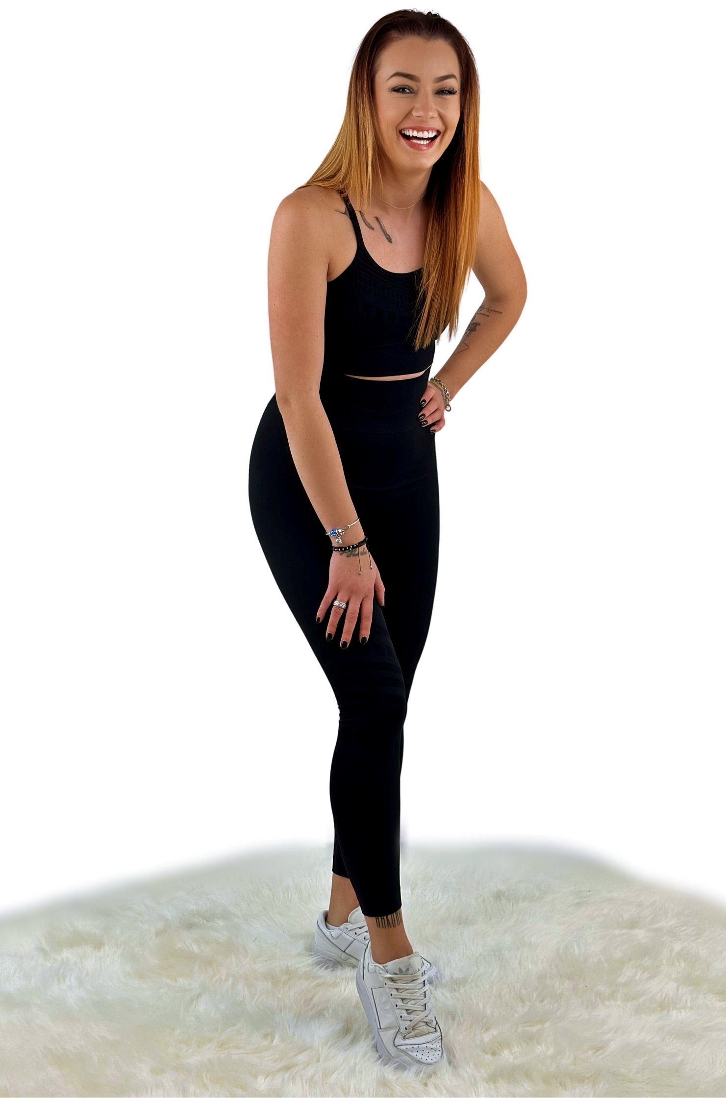 Vice Sport Leggings – Jet Black | Seamless, sculpting activewear for bold performance and everyday style