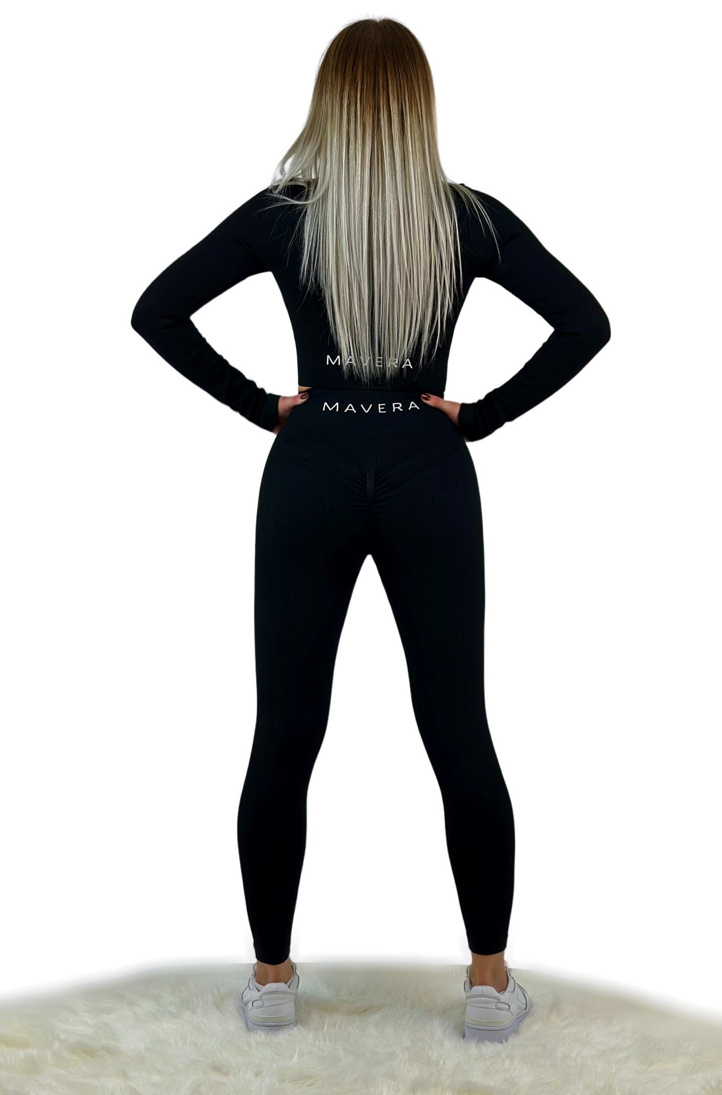 Tribute Ribbed Hip Lift Legging – Black | Seamless, sculpting activewear for fitness, yoga &amp; athleisure