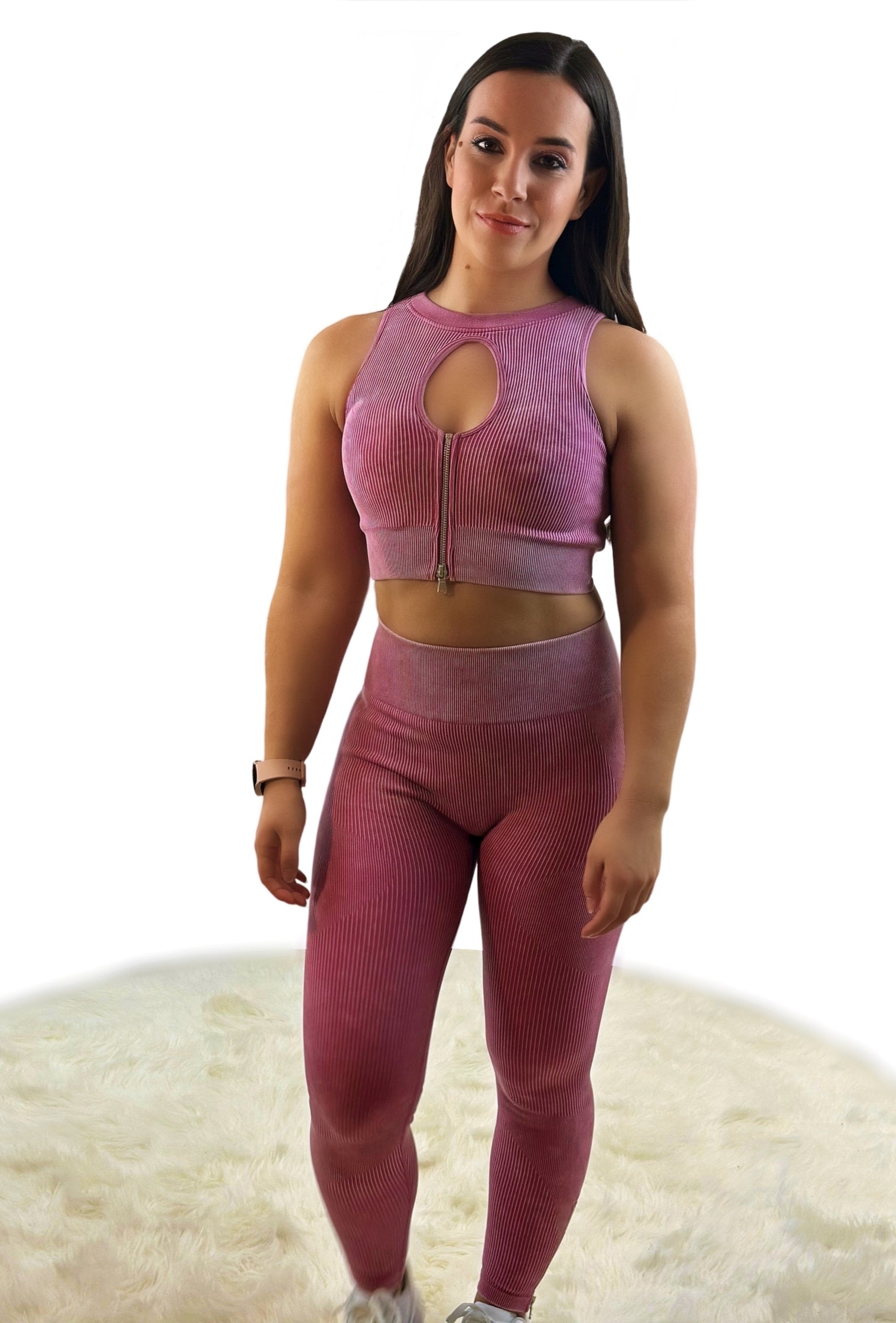Eminence Crop Top - Wine Red - Luxuriöse, gerippte Struktur