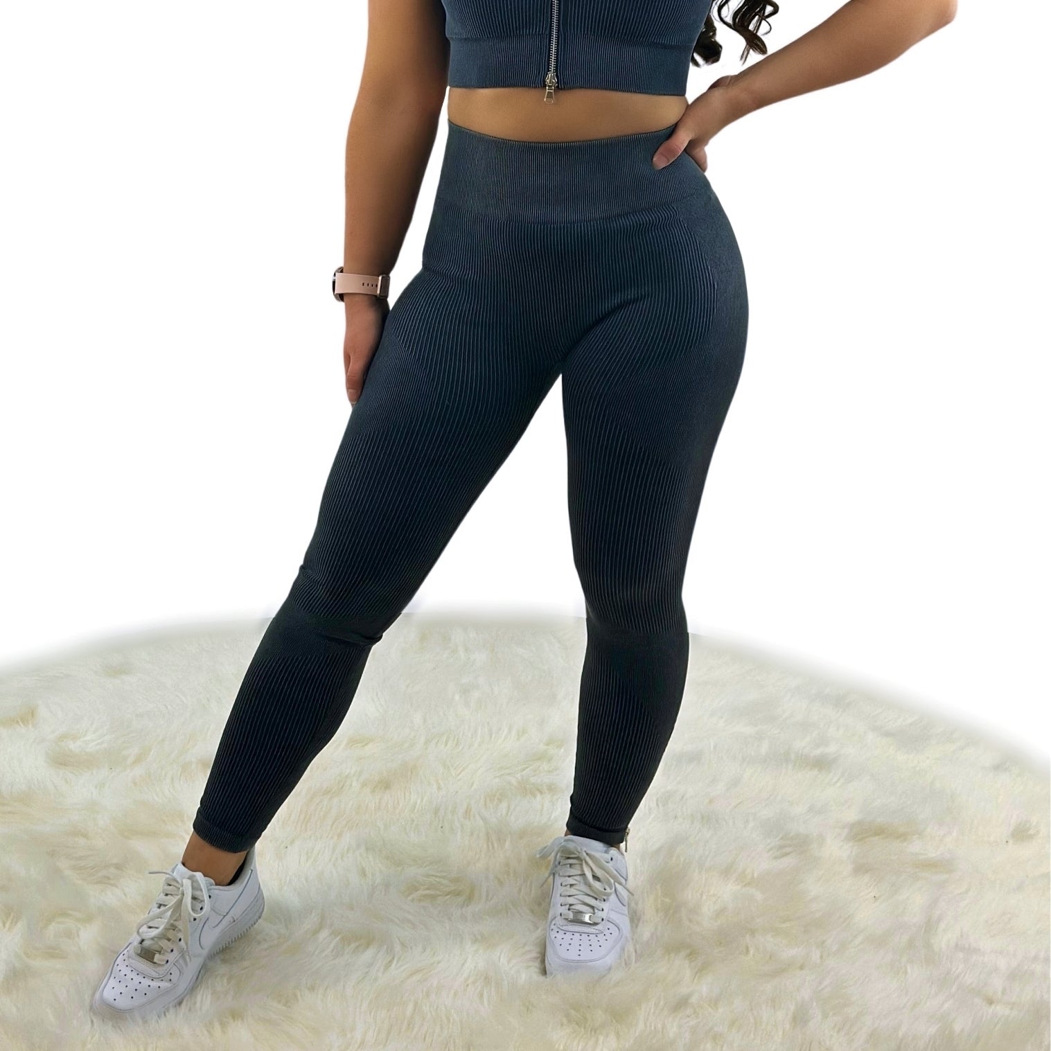 Eminence Legging - Black - Luxuriöse, gerippte Struktur