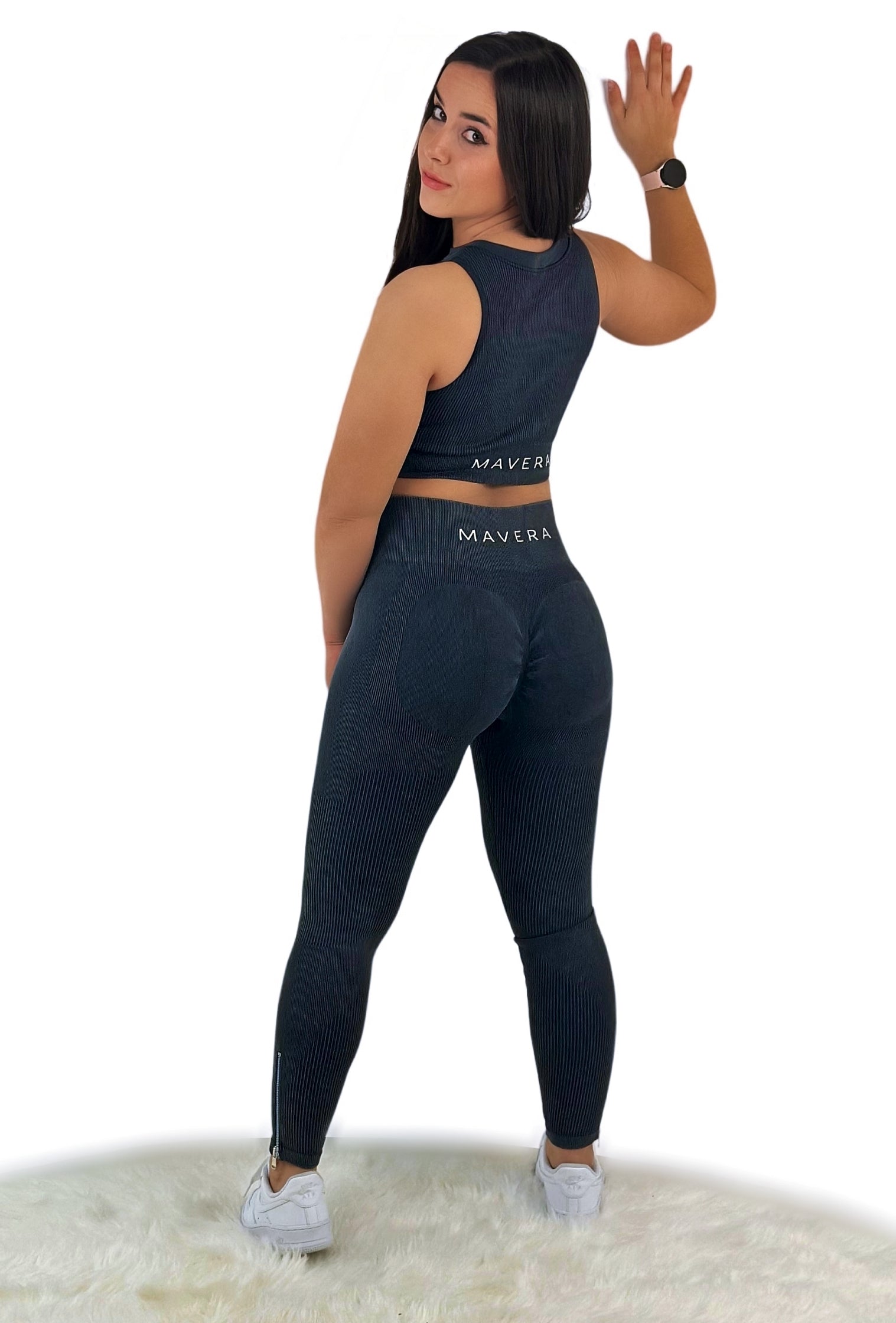 Eminence Legging - Black - Luxuriöse, gerippte Struktur