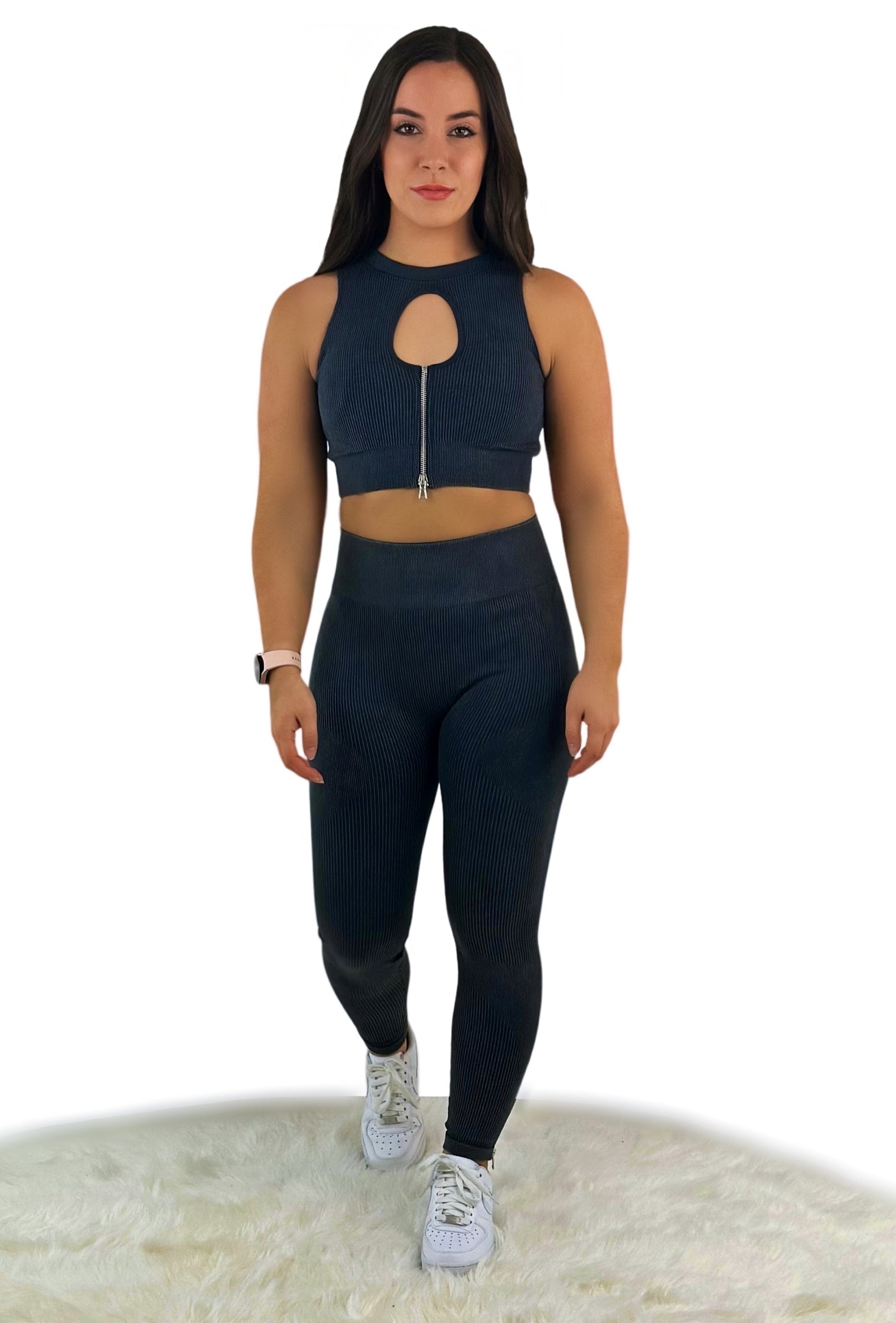 Eminence Legging - Black - Luxuriöse, gerippte Struktur