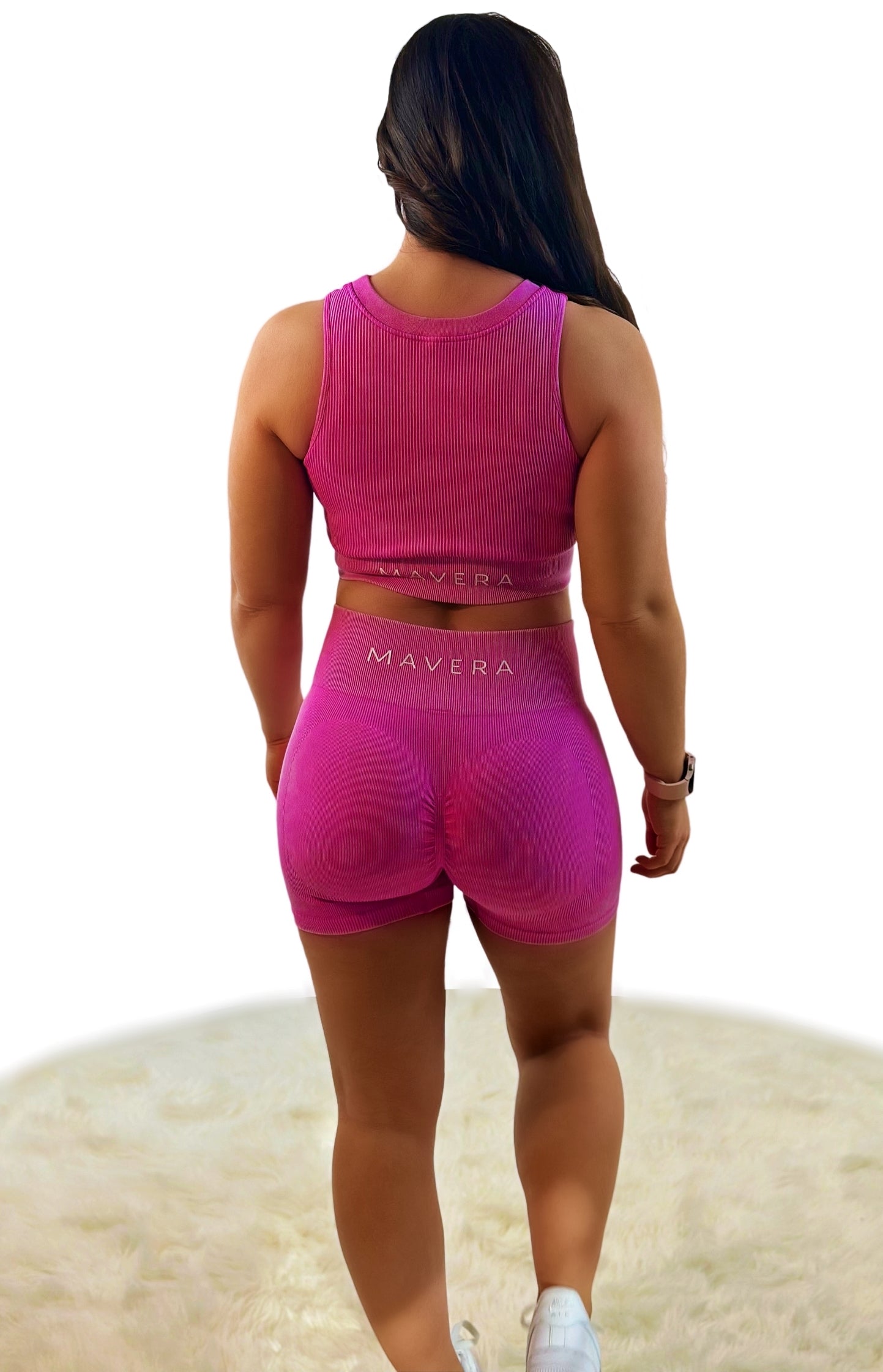 Eminence Shorts - Pink - Luxuriöse, gerippte Struktur