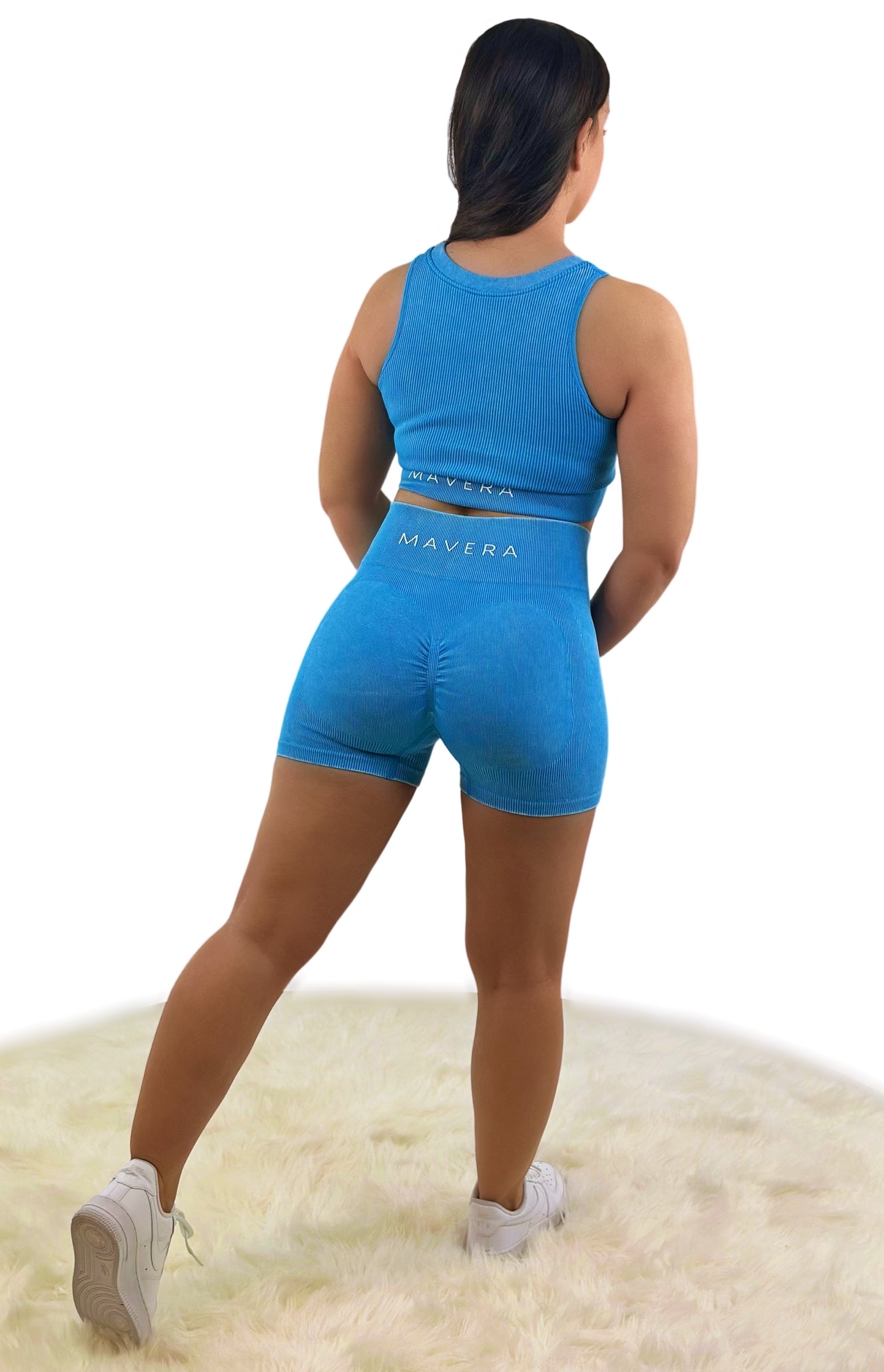 Eminence Shorts - Blue - Luxuriöse, gerippte Struktur