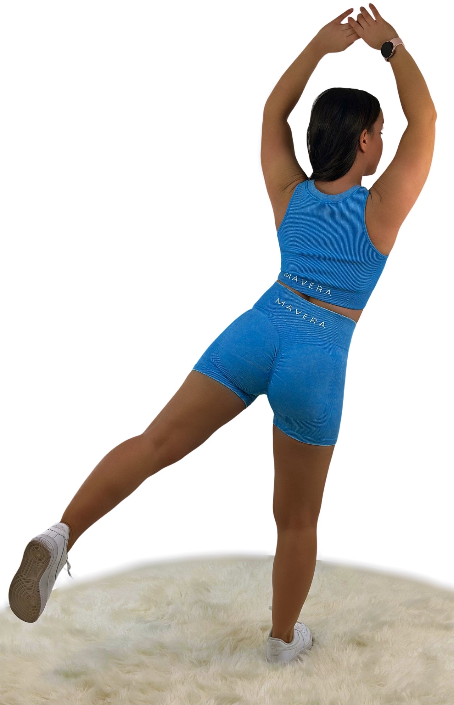 Eminence Shorts - Blue - Luxuriöse, gerippte Struktur