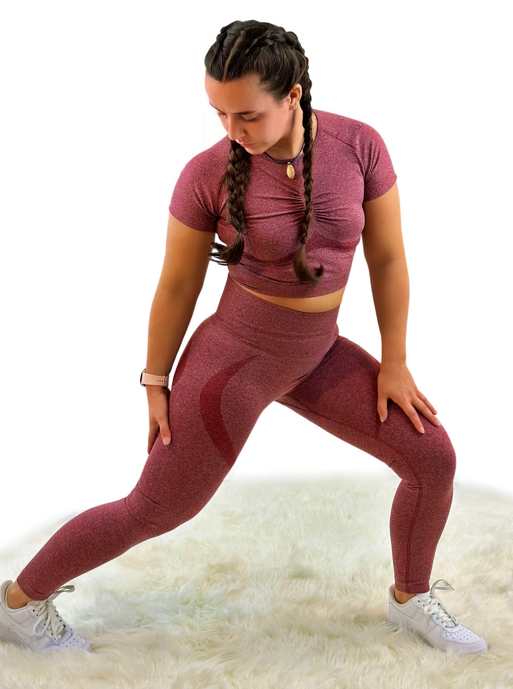 Borealis Wine Red Skinny Slim Legging – Breathable, Sculpting Fit for Yoga &amp; Athleisure