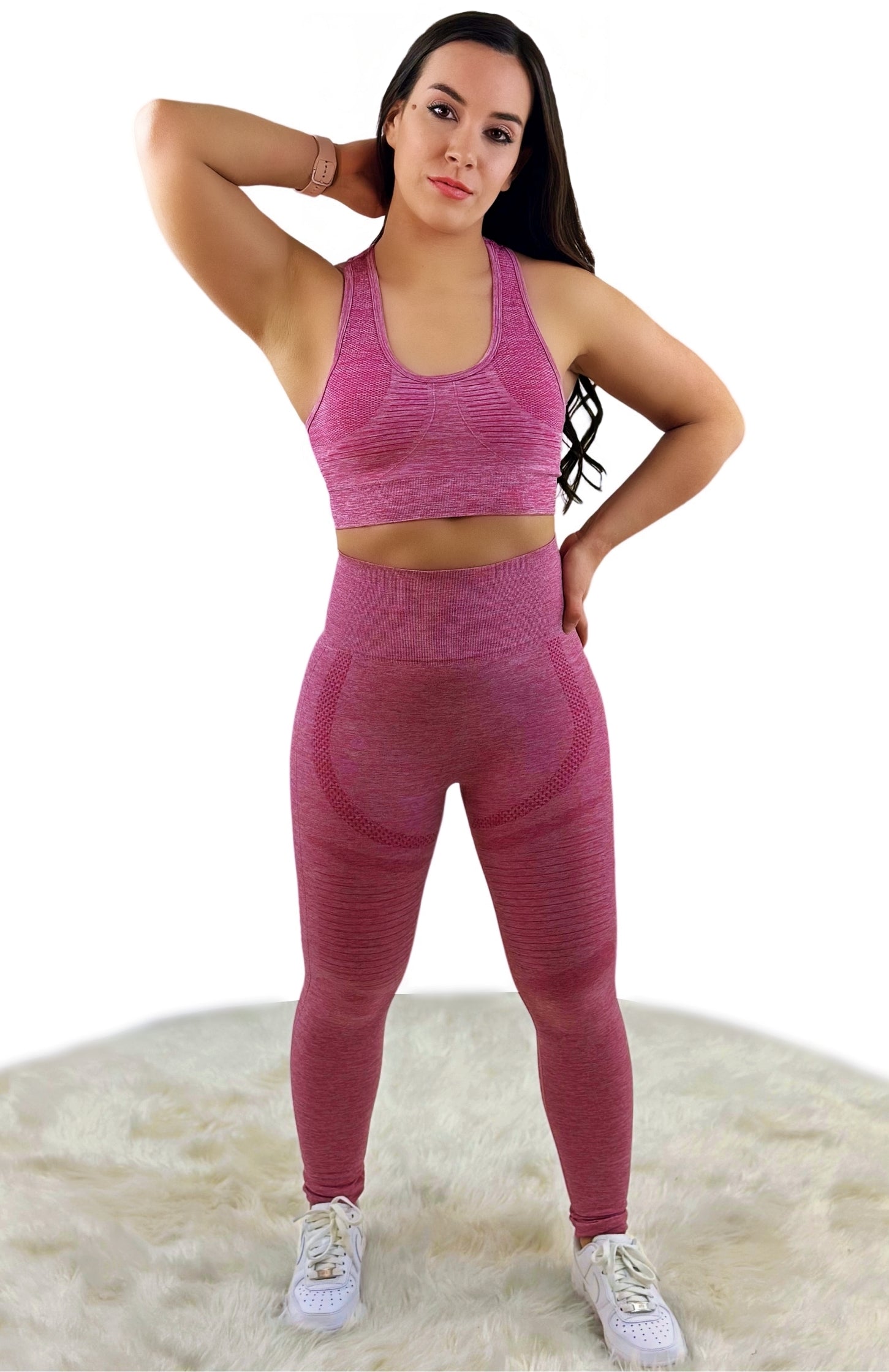 Fananatics  Legging - Wine Red - „Sculpting aus Netzgewebe – nahtlos & leistungsstark